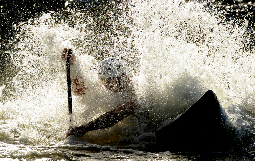 Daniel Watkins of Australia competing in the mens C1 single invitation event during the Oceania Championships 2011