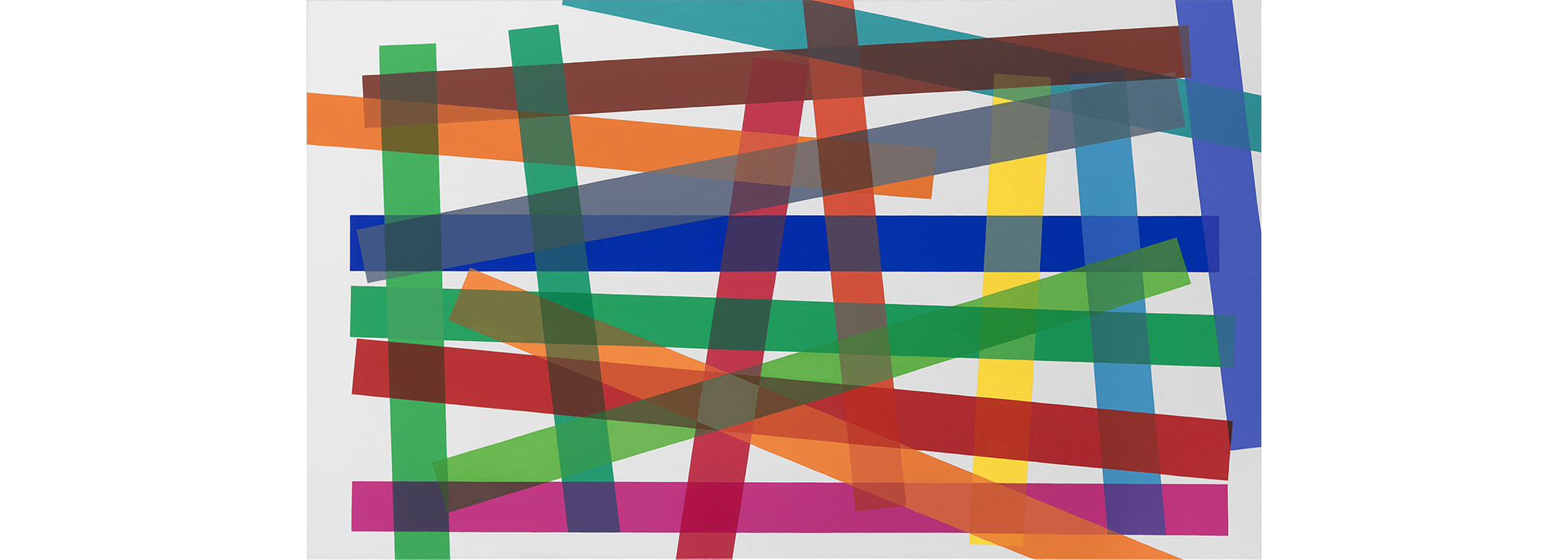 Untitled, 2014. Acrylic on canvas, 110 x 180 cm.