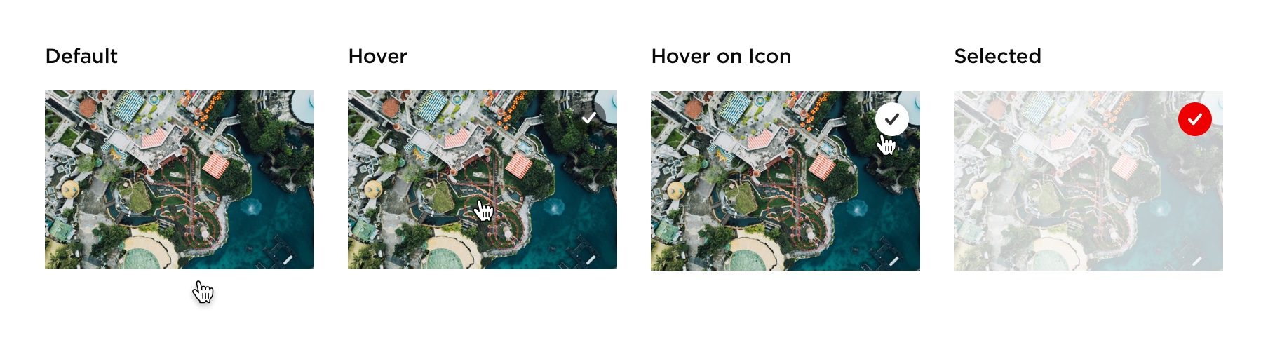 Improved interaction behaviour and component states