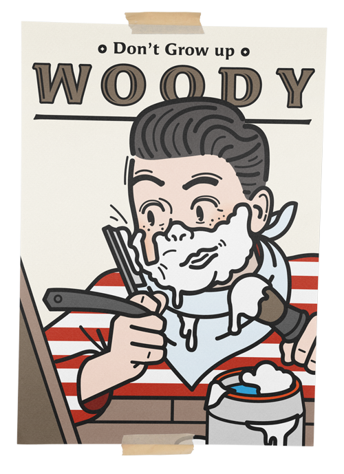 Woody Shaving Poster