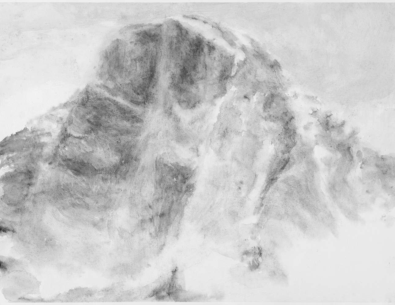 Versant, rochesgouache sur papier50 x 65 cm, 2023