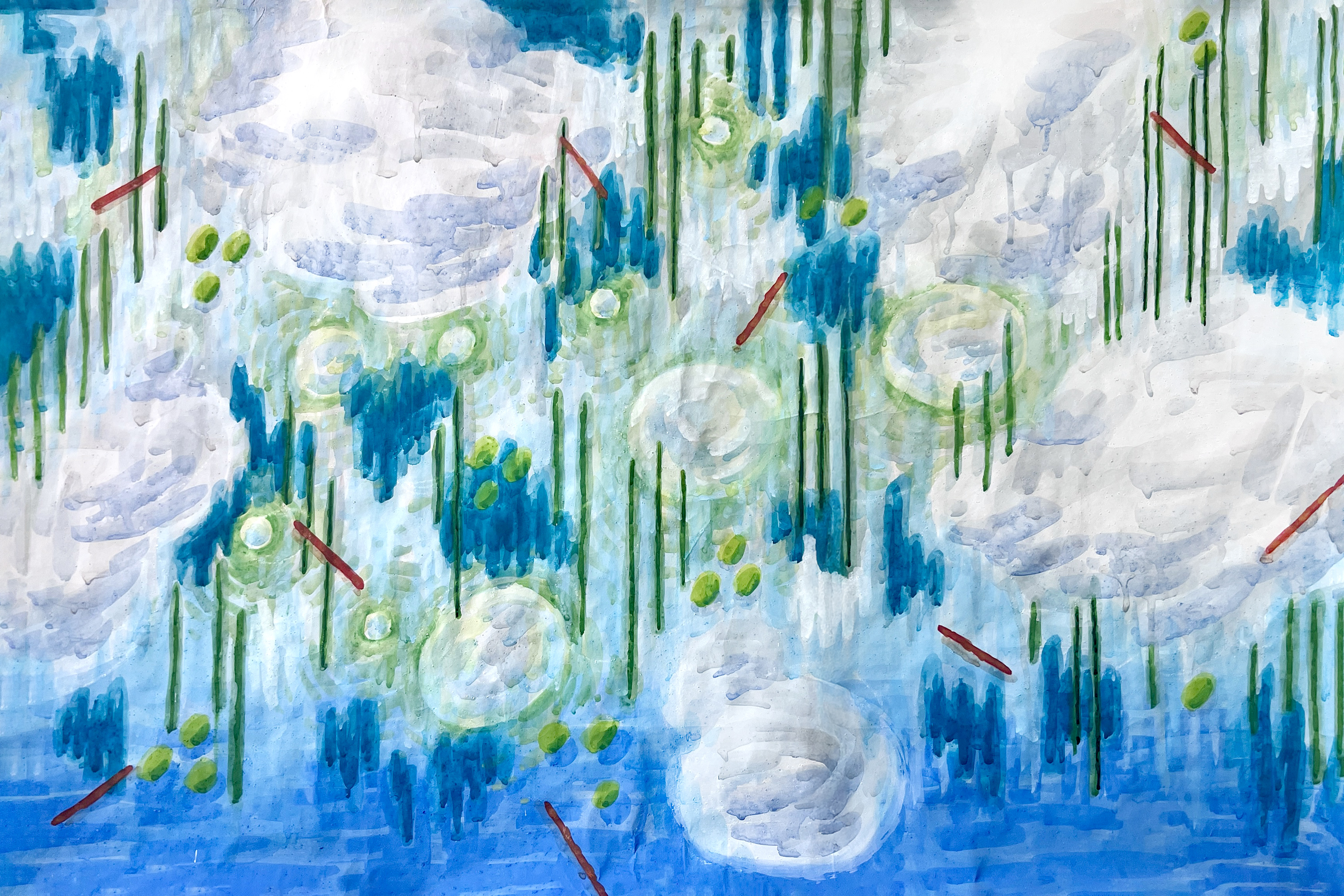 입추: 익을 준비, 2025, 순지에 채색, 60 x 90 cm