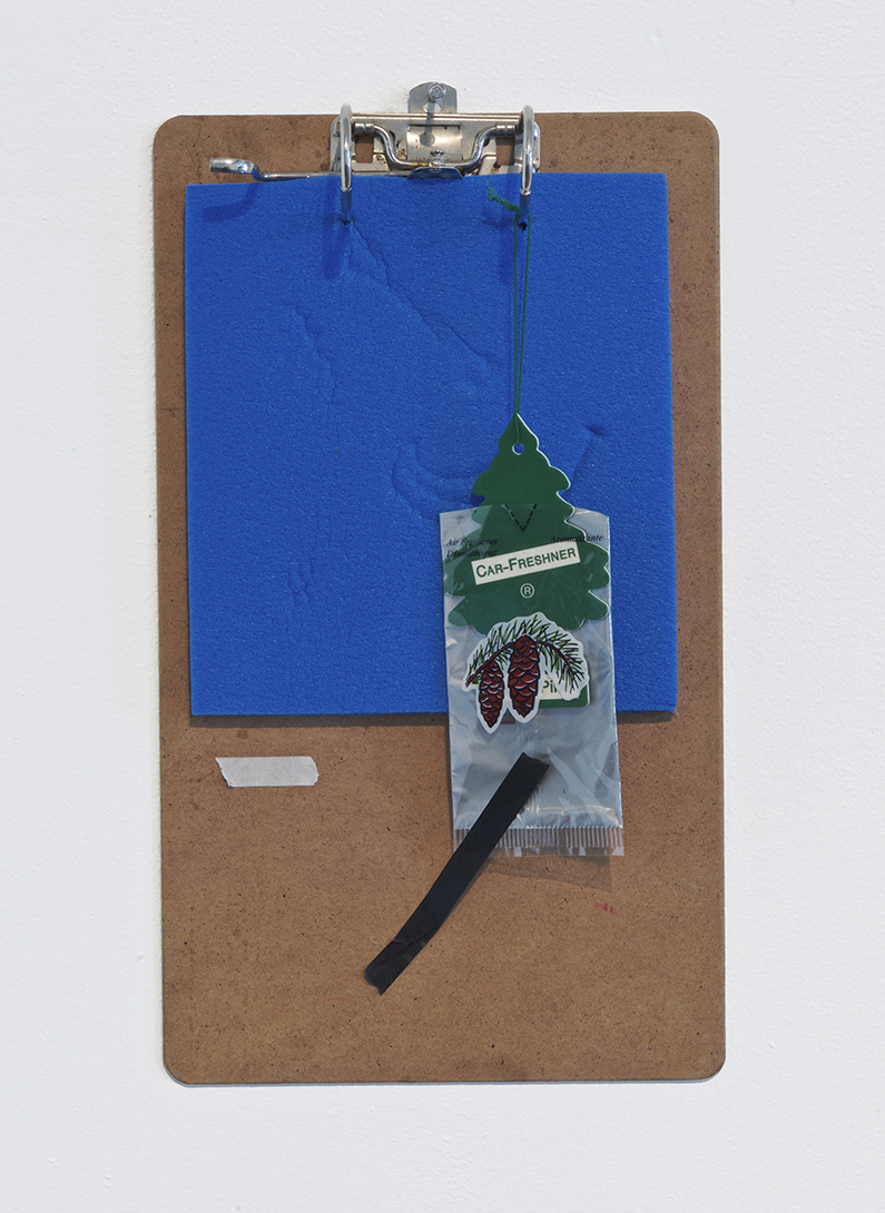 Fresh Impressions - Clipboard, camping mat foam, air freshener, masking tape - 2015