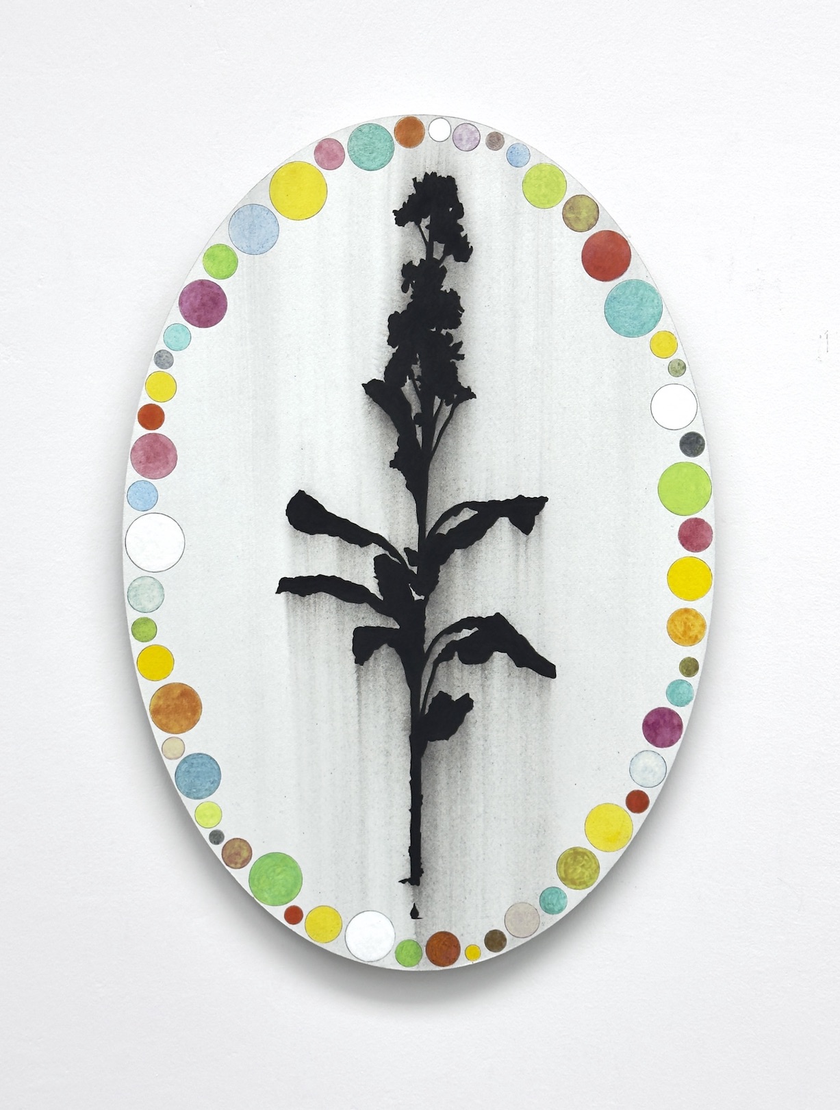 ‘Facing duality’, 2025, (conté) pencil and acrylic on paper/aluminium, 44.5 x 31 cm.