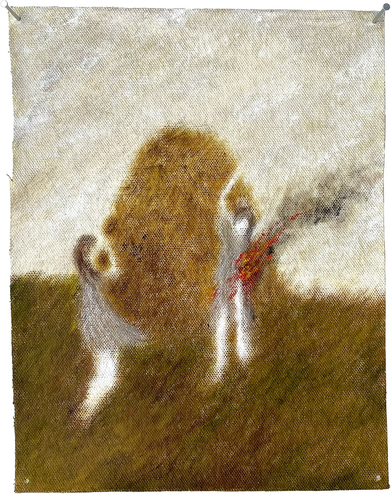 Lydia Freier &ndash; They Would Turn Into Something New, pt. 2, Oil on unstretched canvas, 7x9 in