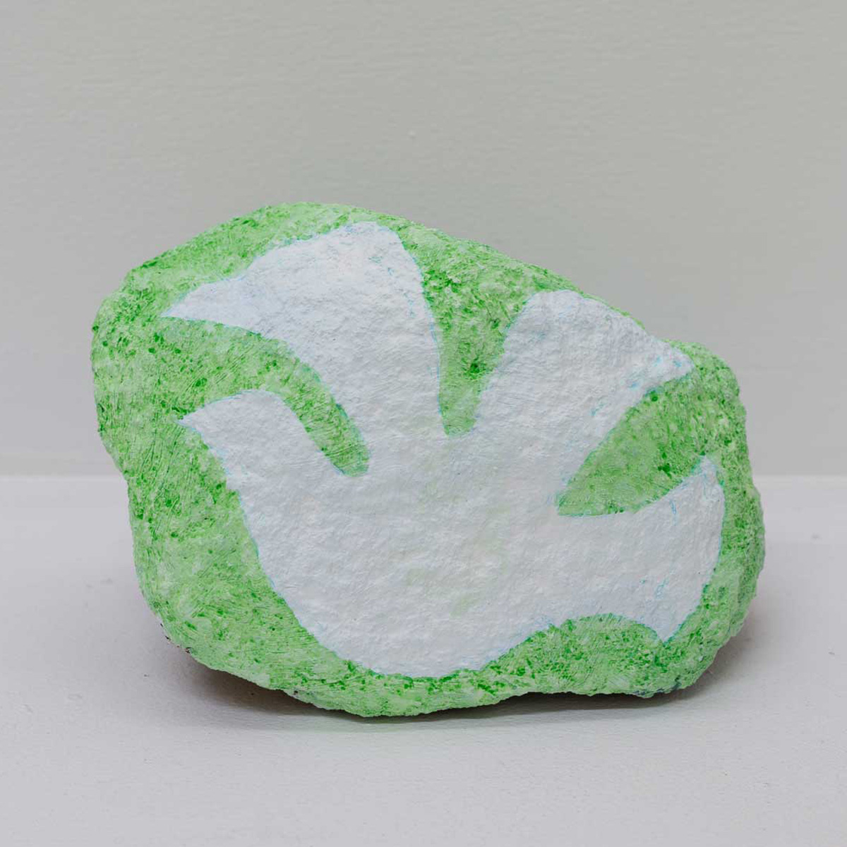 Peace Dove (1), 2020, watercolour and gesso on rock