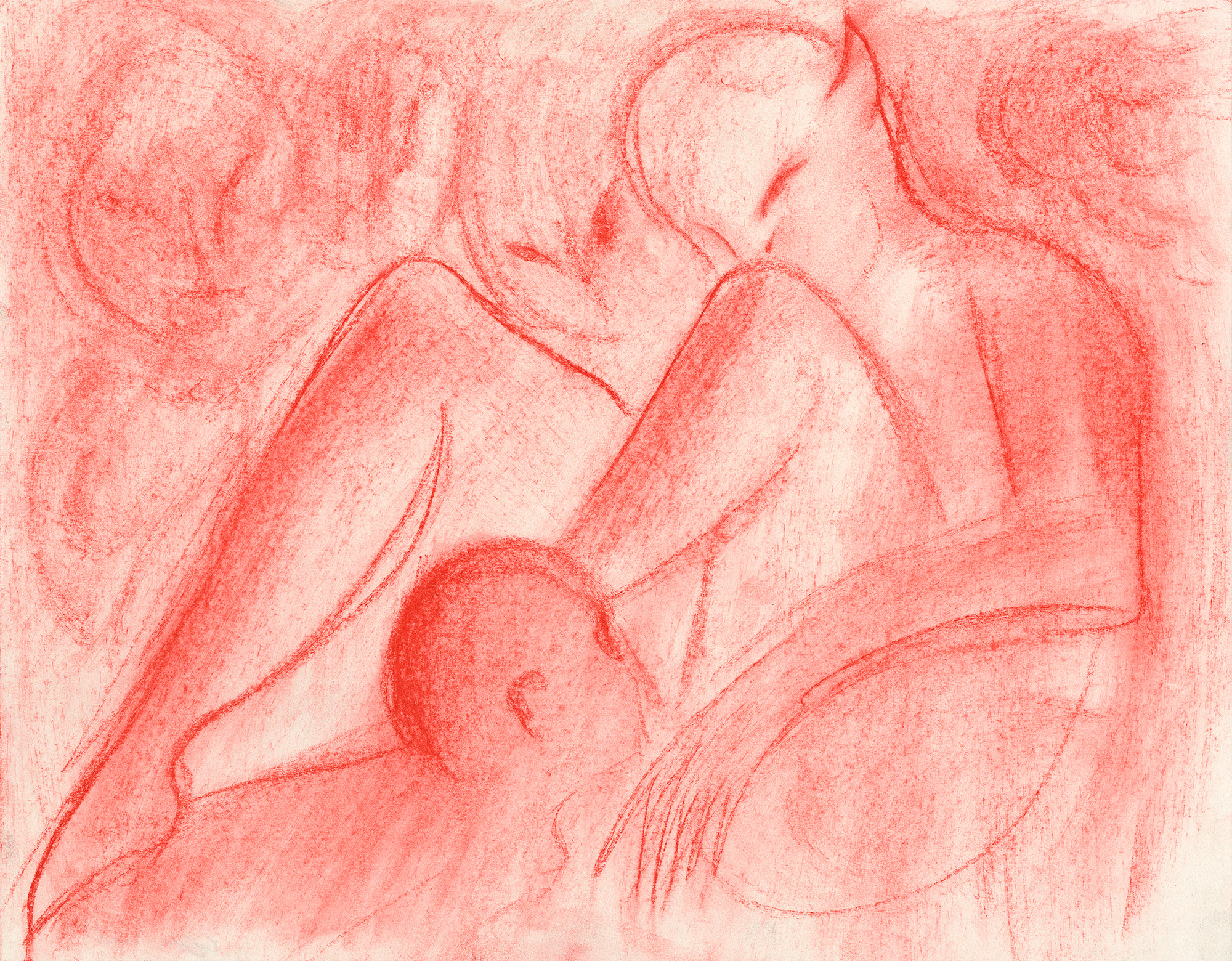 Untitled, 2018, pastel on paper, 27.9 x 35.6