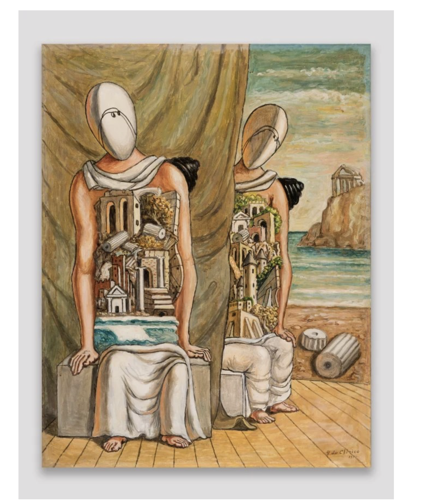Giorgio de Chirico Il dialogo misterioso (Archeologi), 1970