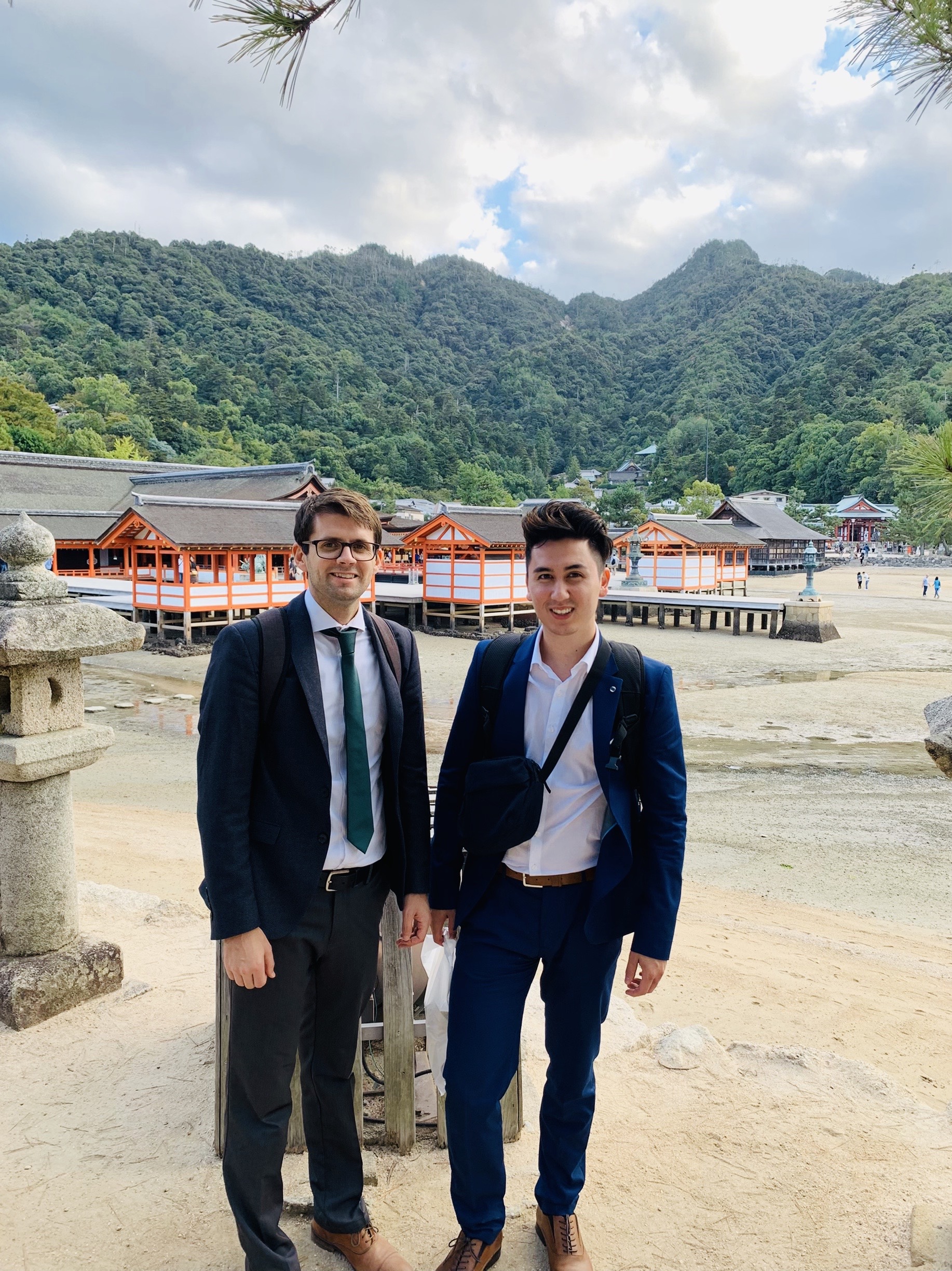 AANMI founder Chad Cannon and Niall at Itsukushima Shrine