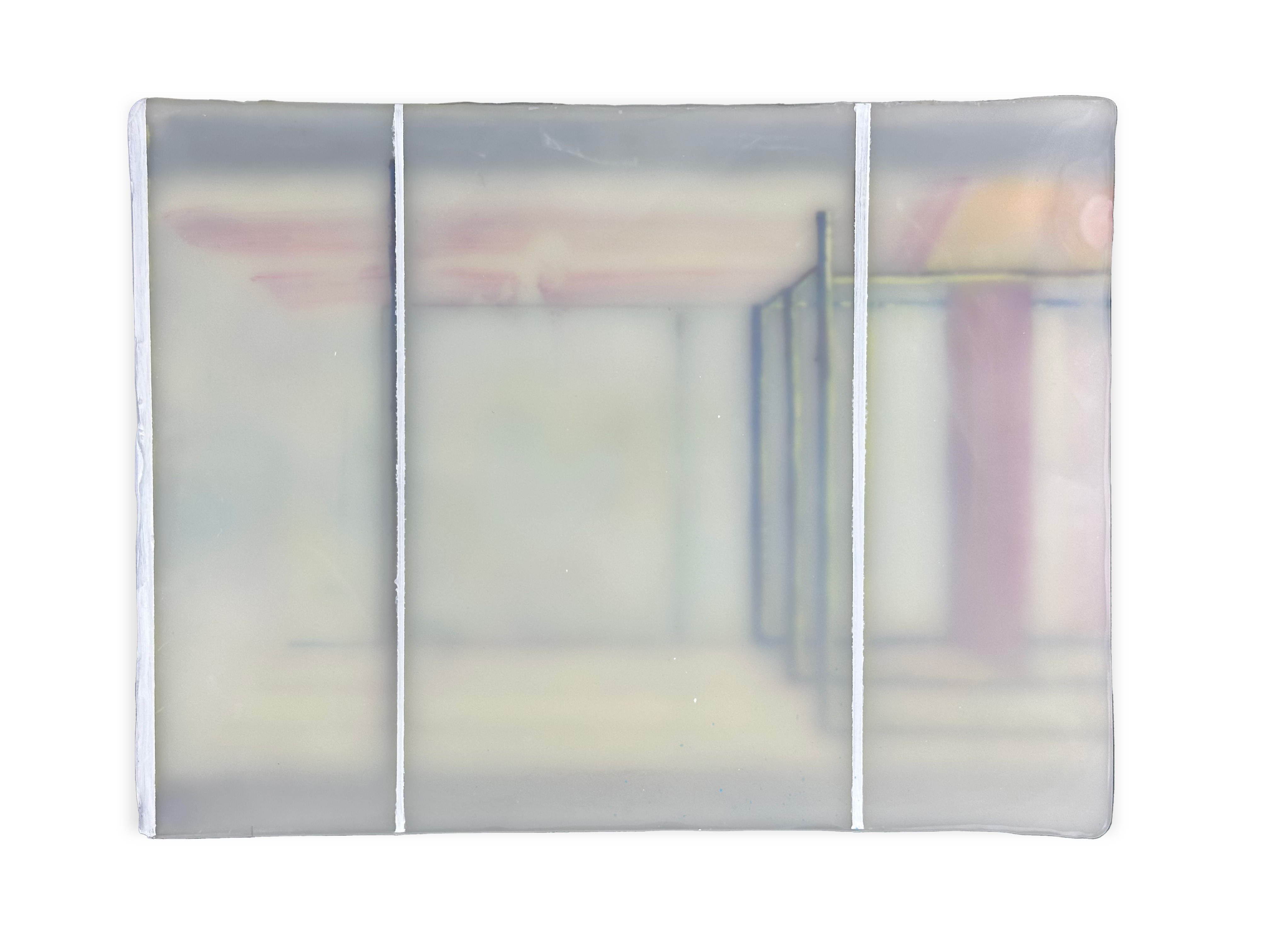 "Interior/Exterior XI," encaustic on board, 11 in x 14 in, 2025