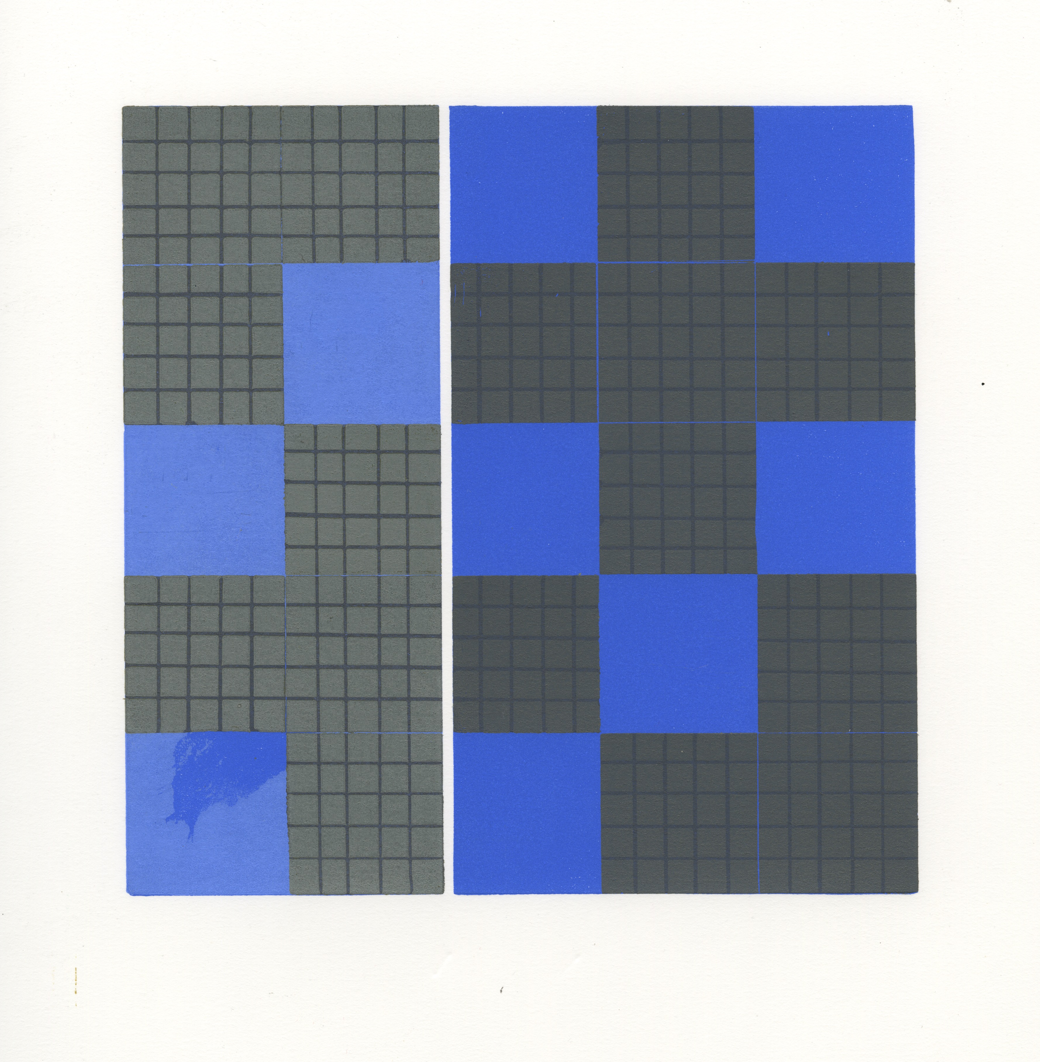 San Domenico (A.P. 20), 2019, Relief Monoprint, 9" x 9"
