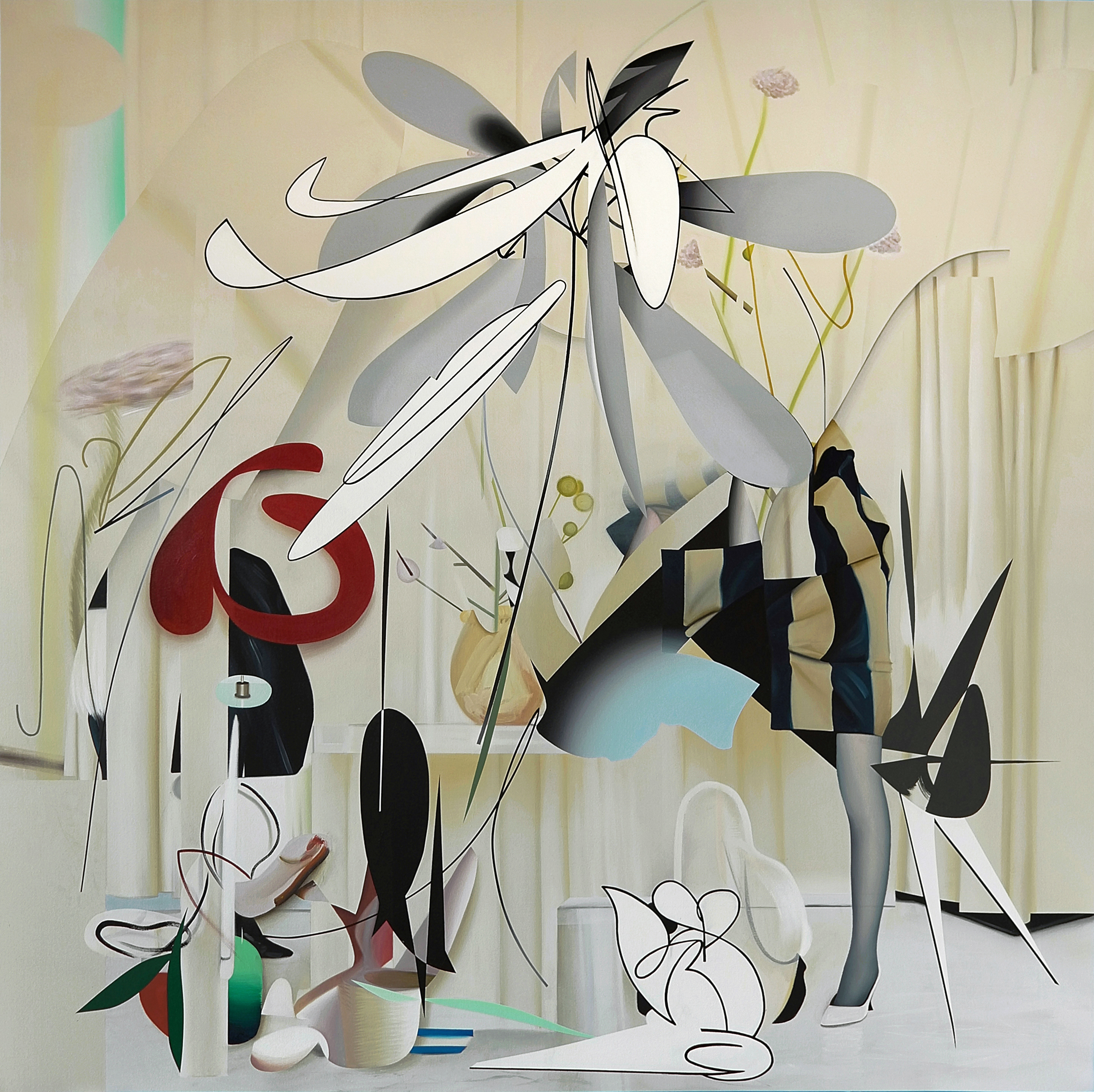 En casa de Umi, 2020 Acrlic on canvas 180 x 180cm