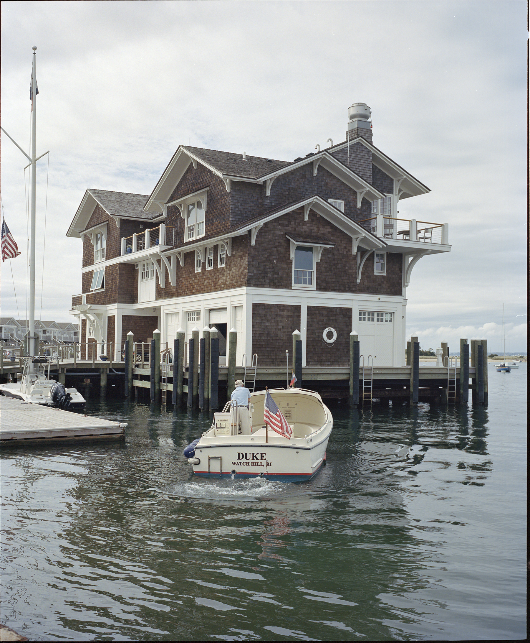Watch Hill Yacht Club. Watch Hill, Rhode Island, USA, 2020.