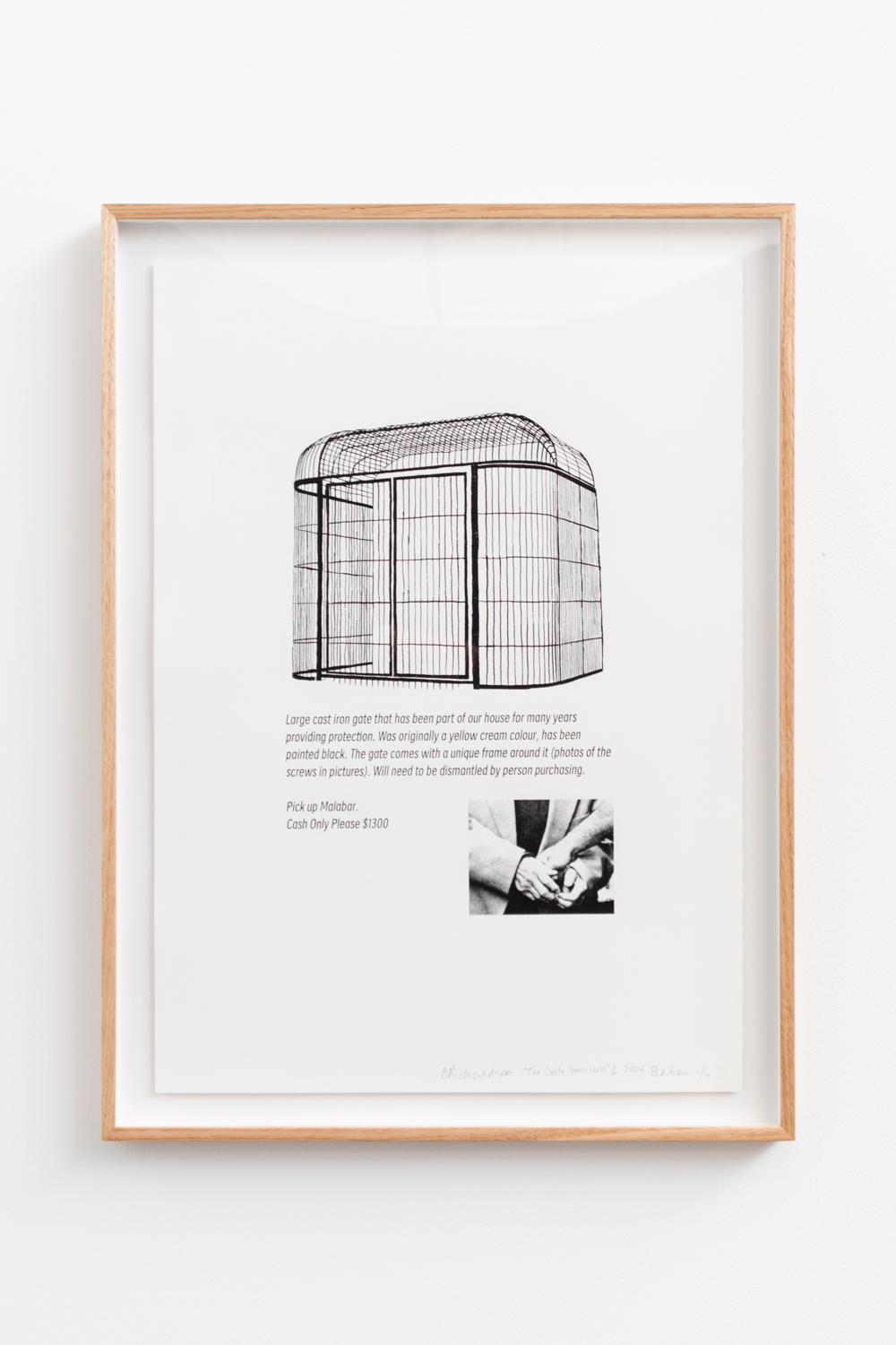 Elvis Richardson, The Gate Fanciers (2), 2024, Edition 1/6, Silk screen on rag paper, 100 x 60 cm