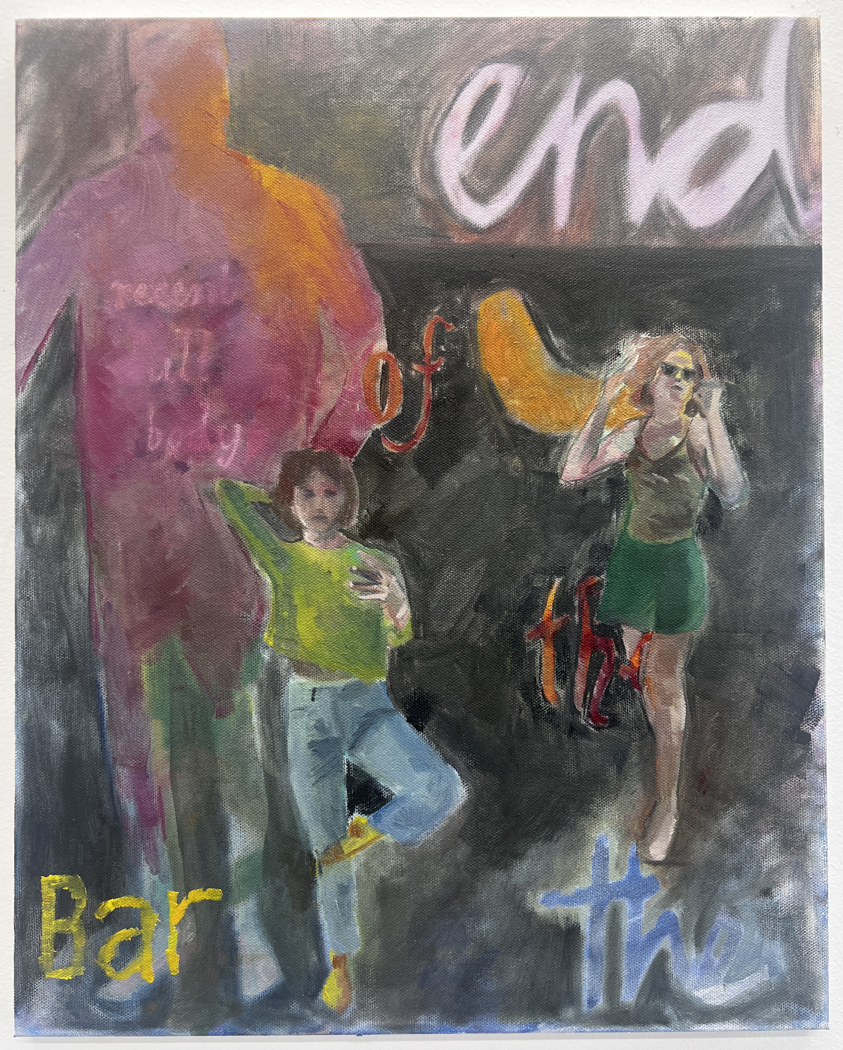 I'll Meet You at the End of the Bar, 2024. Oil on canvas.