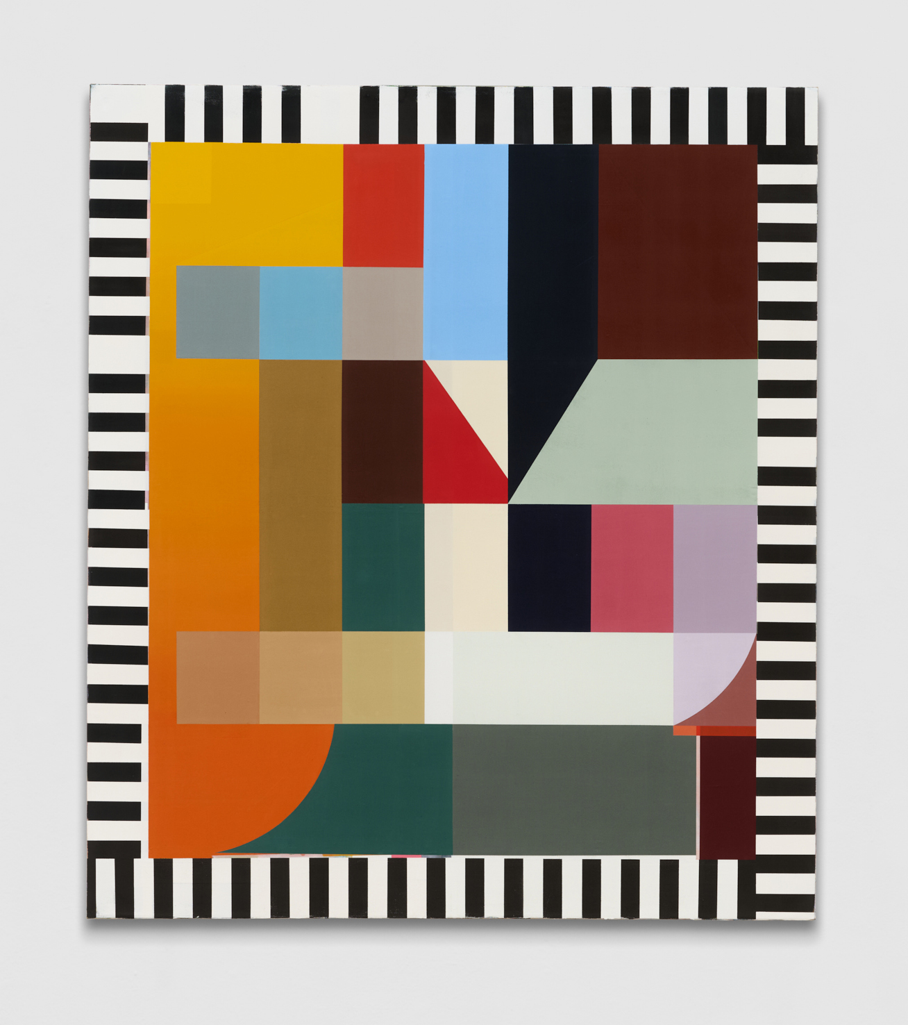 Nat Has Cherries, 2025, pigments and binder mediums on polycotton canvas, 155cm x 135cm