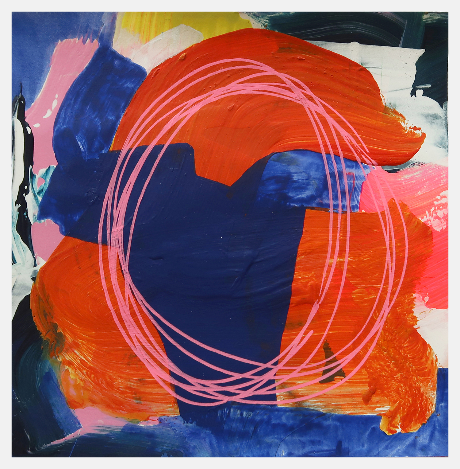 Untitled 560, 2021, Acrylic on paper, 20x20cm