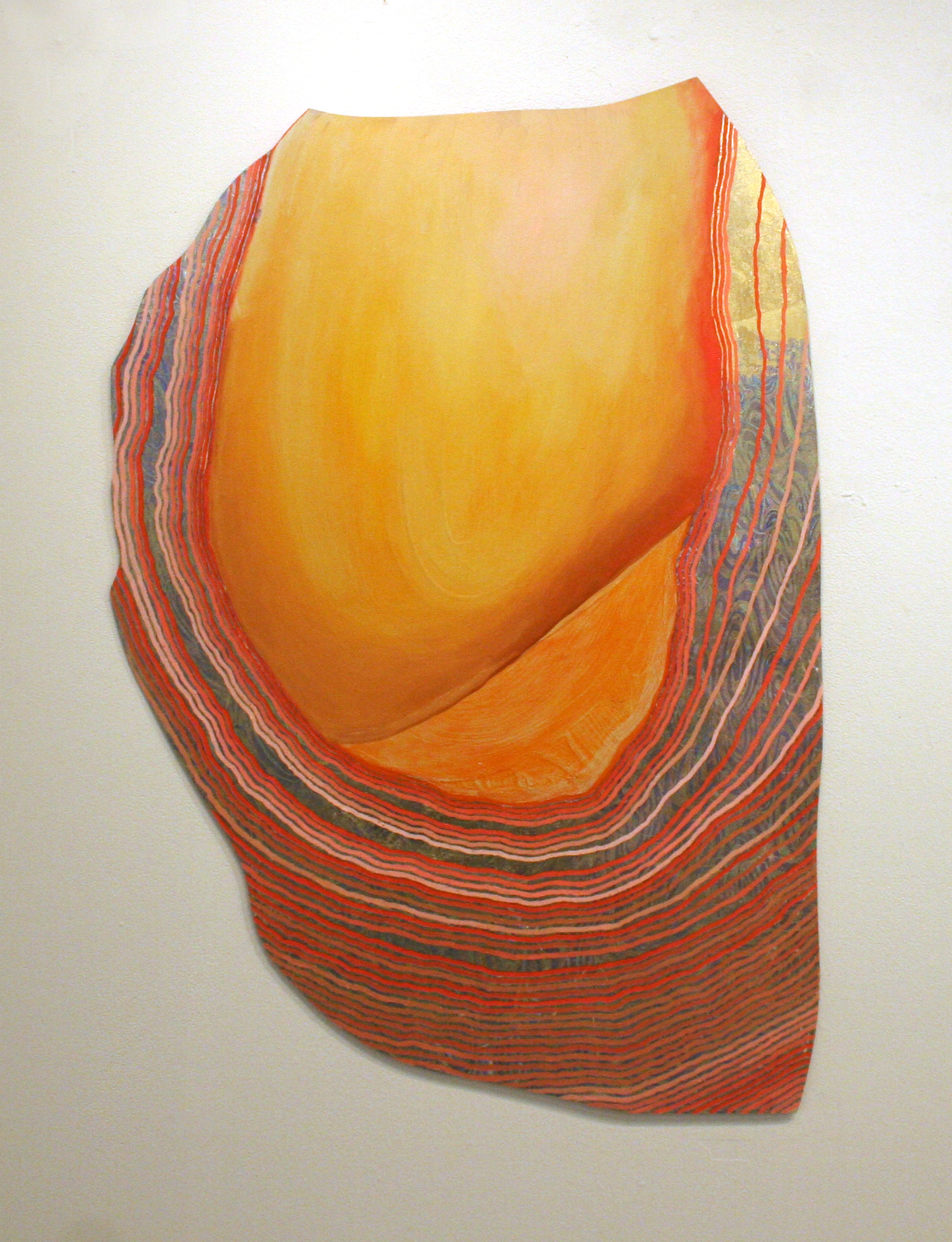 Lost Nail, 3.5 x 4 feet, acrylic, hot-pressed foil and oil on wood panel