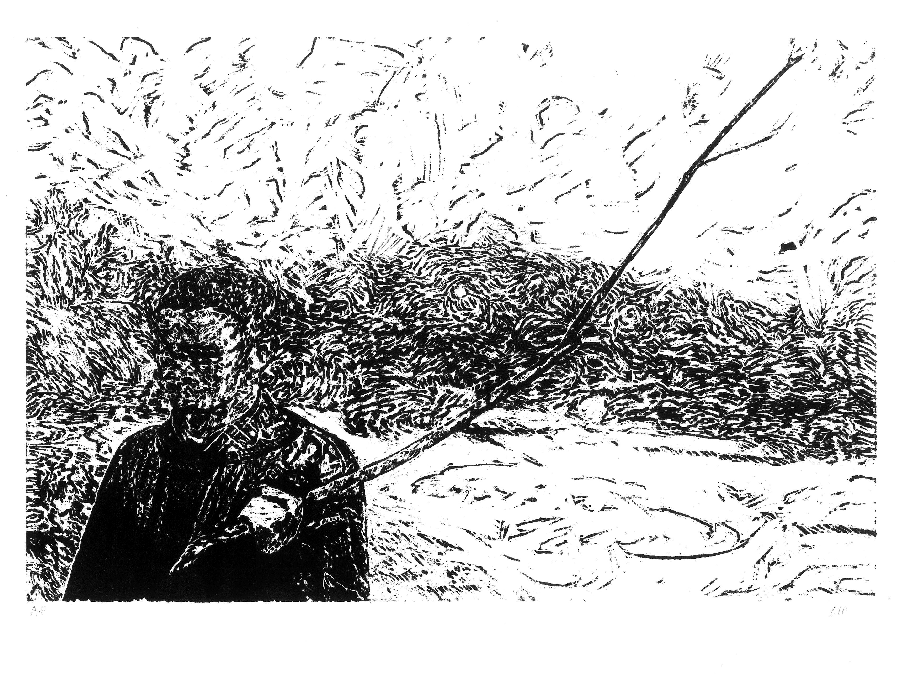 Nosik Lim, recipe 05, 2021. Woodcut print.  20 x 30 cm (7.8 x 11.8 in). Courtesy of the artist