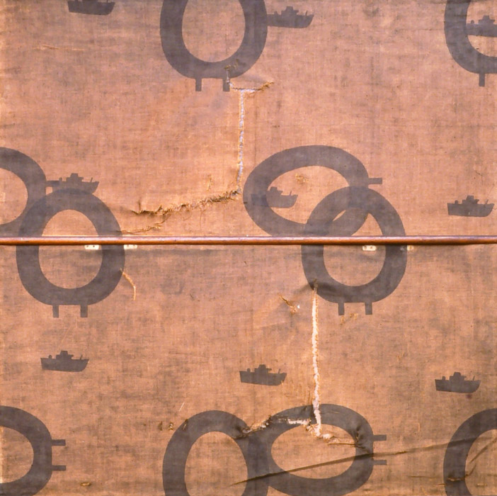 untitled, ink on sacking