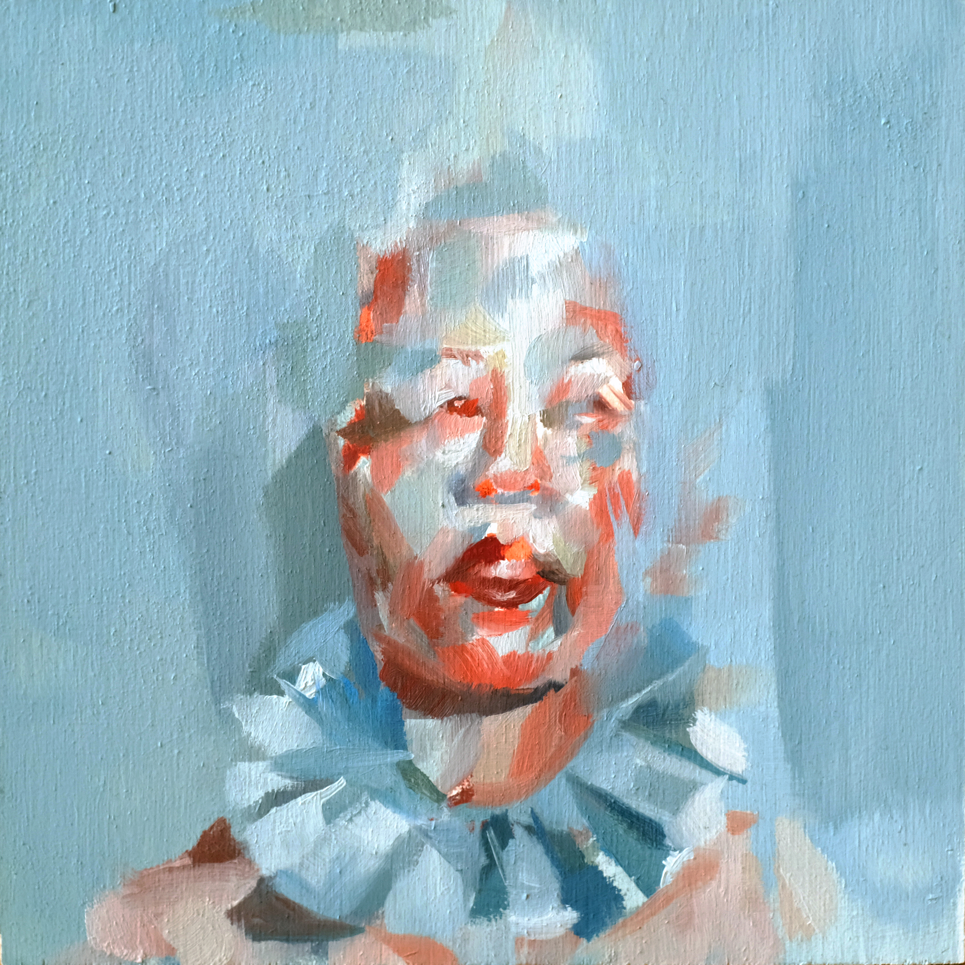 The Pierrot, Oil on Panel, 6 x 6 in