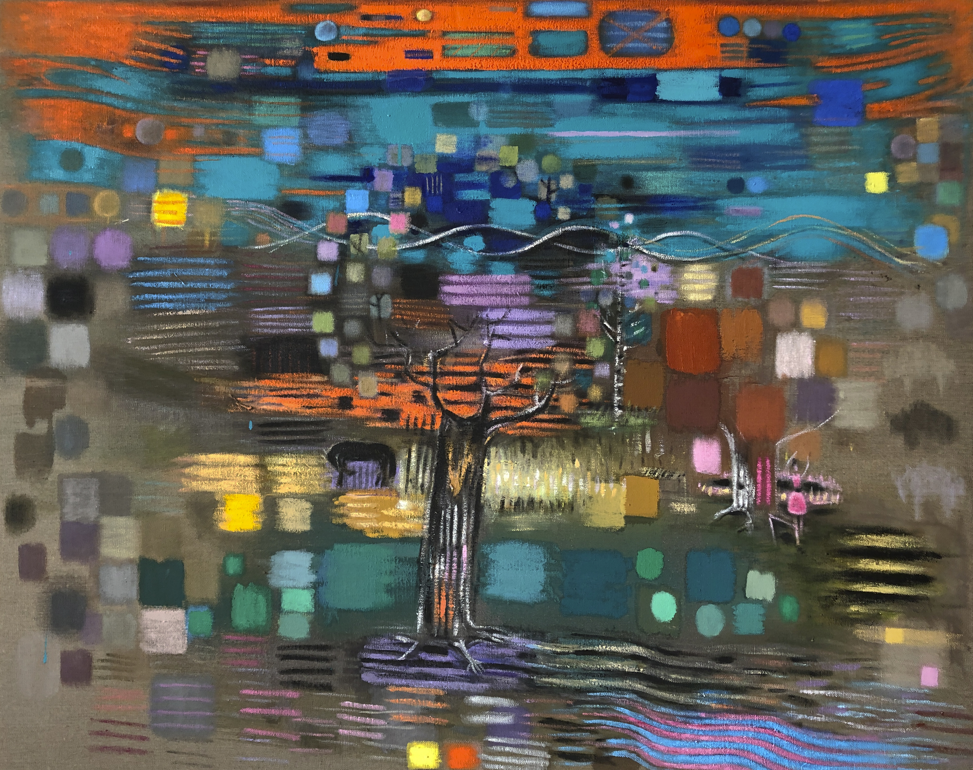 * Mount Diablo State Park,  58" x 46" oil on linen, 2019