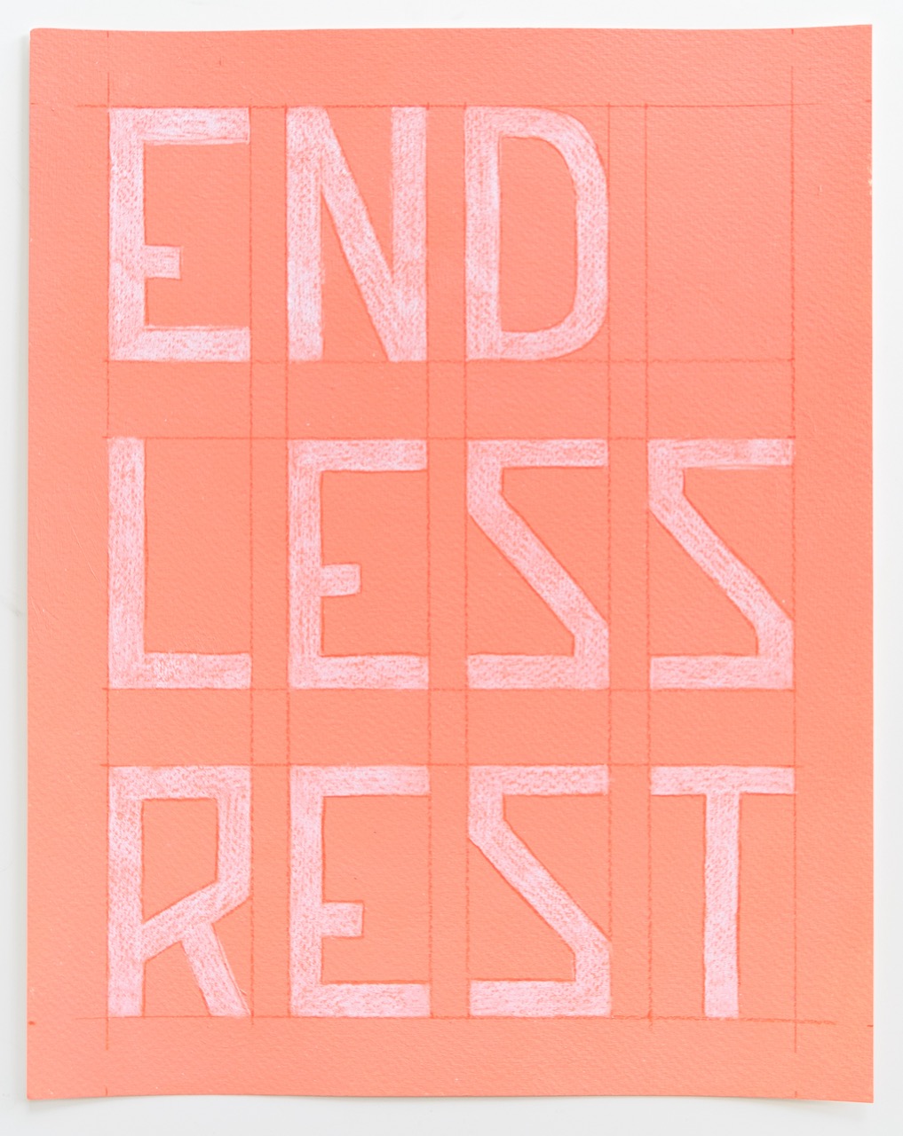 Endless Rest Enamel, colored pencil, watercolor paper 11 x 14 inches 2017
