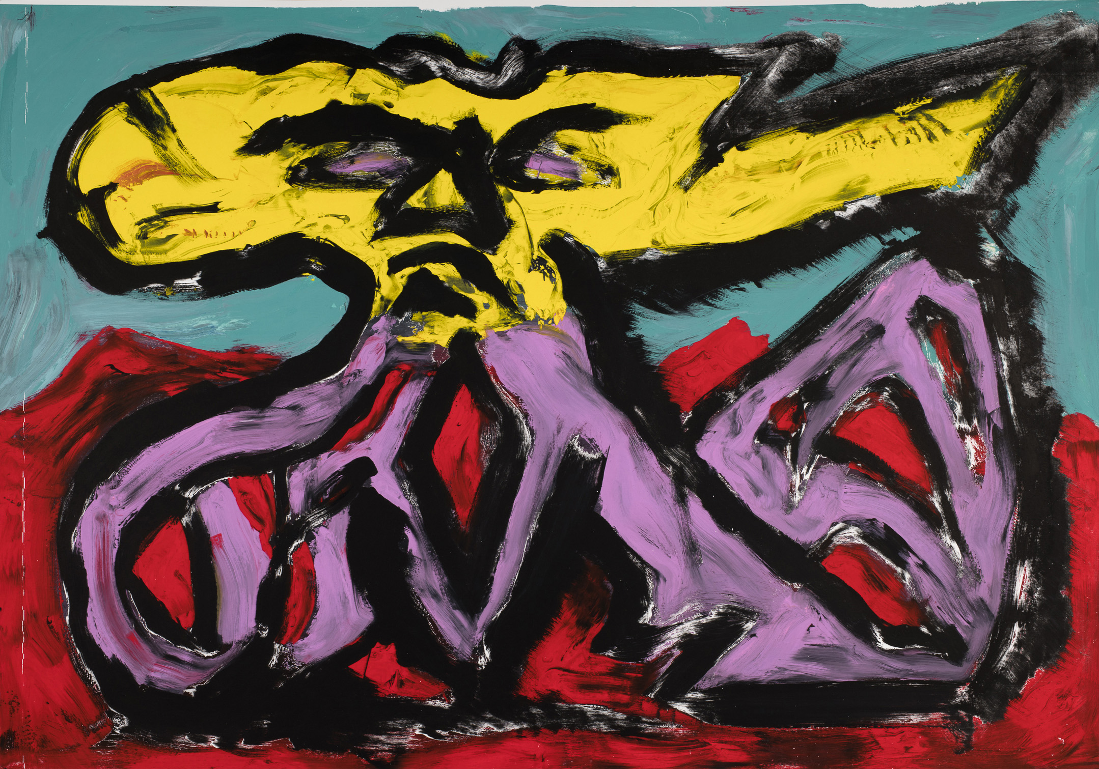 Ciclomassimoserigraphic monotype on paper, 70x100cm, 2021 · info