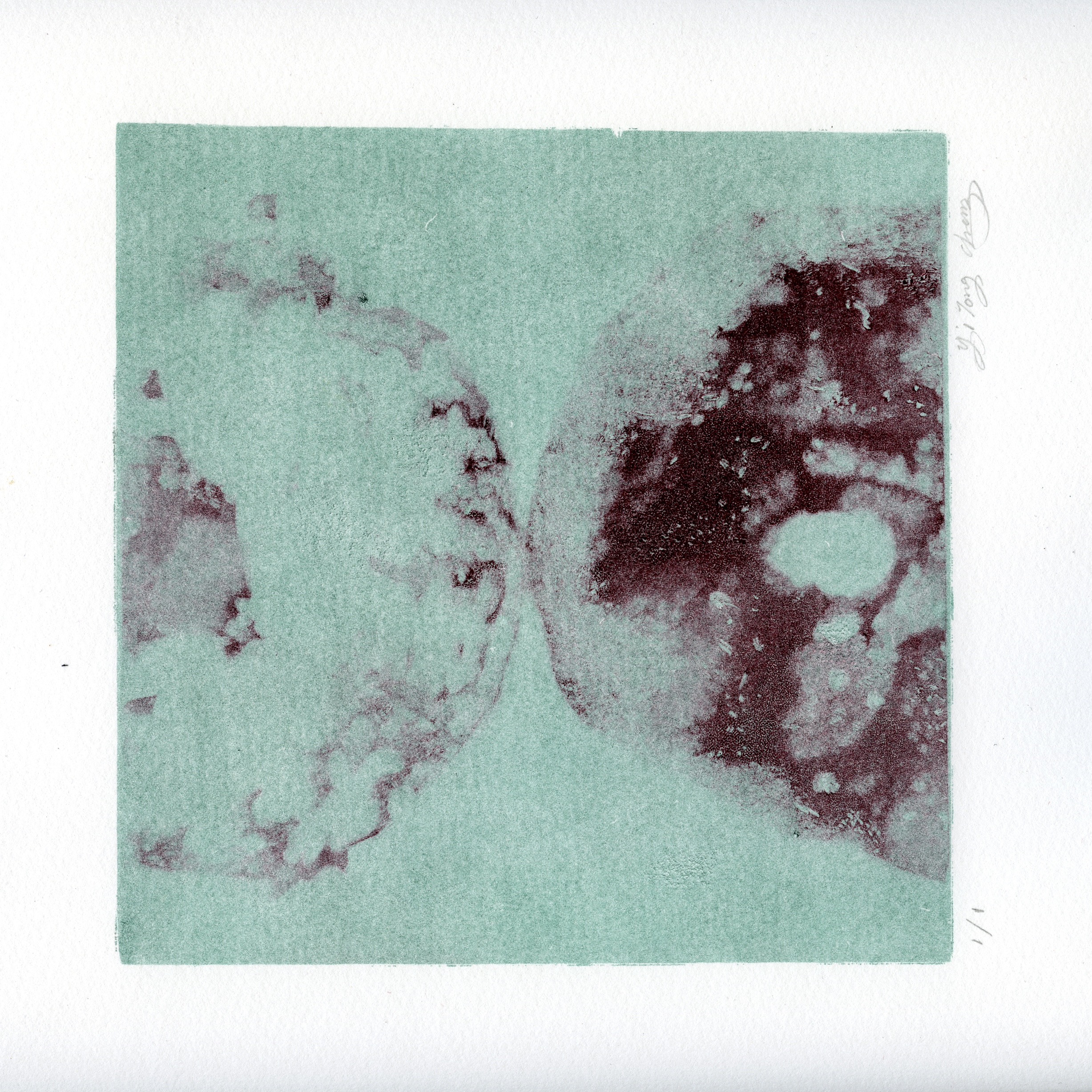 One layer mono print