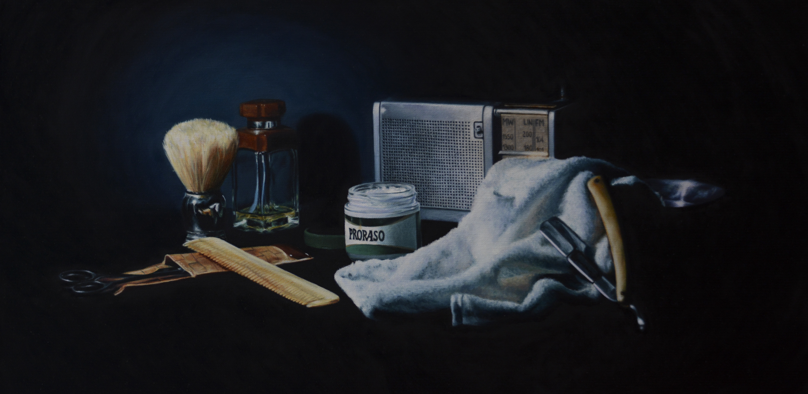 Krizia Galfo, “Alfredo”, 2018, olio su lino, 30 x 60 cm