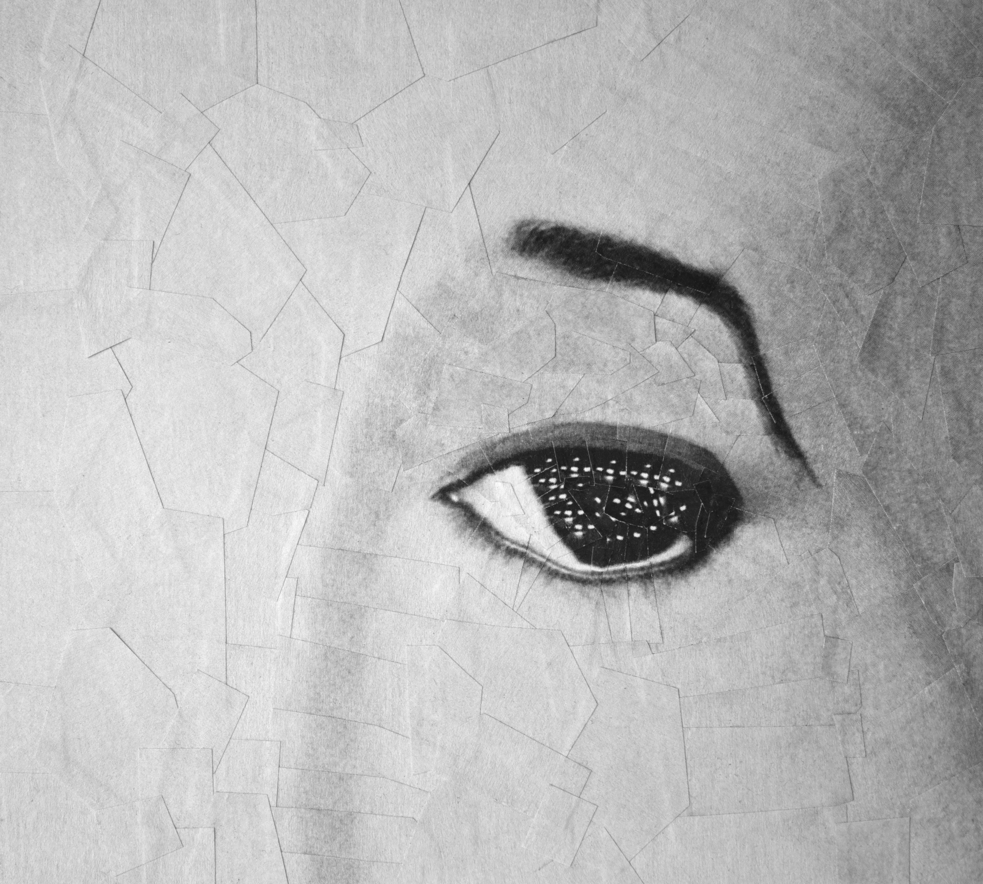 Five eye collage sketches 5, 2011, 5.9 x 4.6 inches