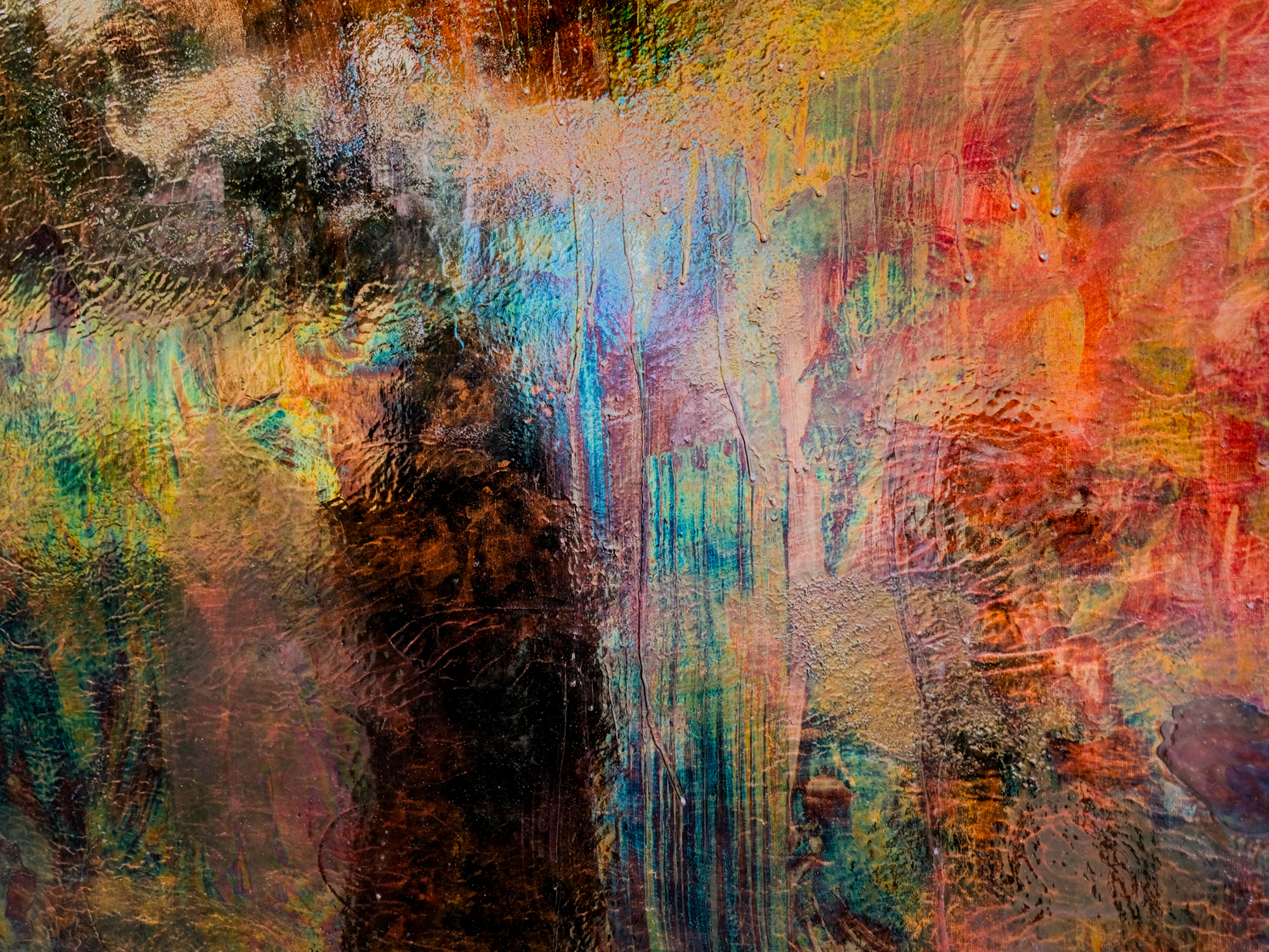 'Colour out of space' from the Structural Colour Paintings by Laura Lowe