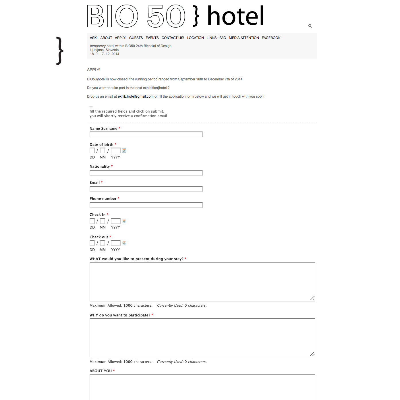 2. The application form
