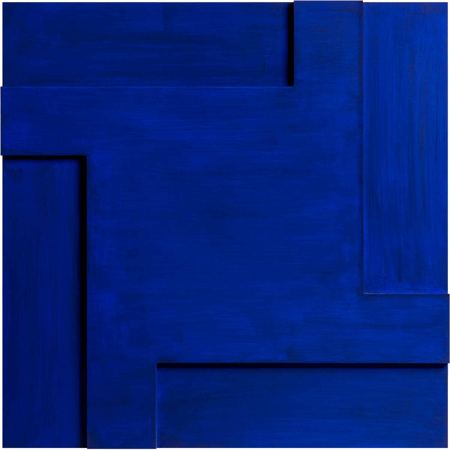 Monochrome Landscapes I. Ultramarine 1 / Series of acrylic paintings on fibreboard 2021–2022 / 50x50 cm