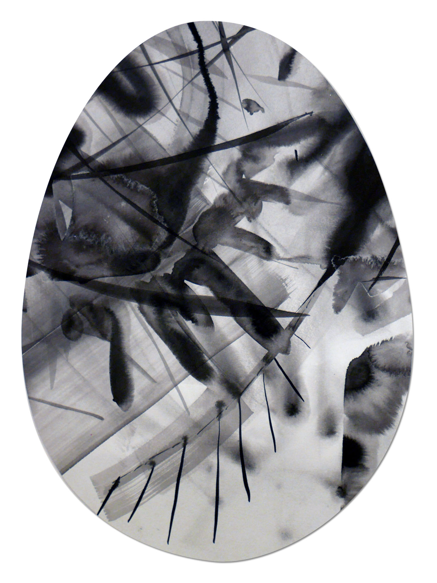  Enter 3  Sumi ink on paper, 9" x 12.75"