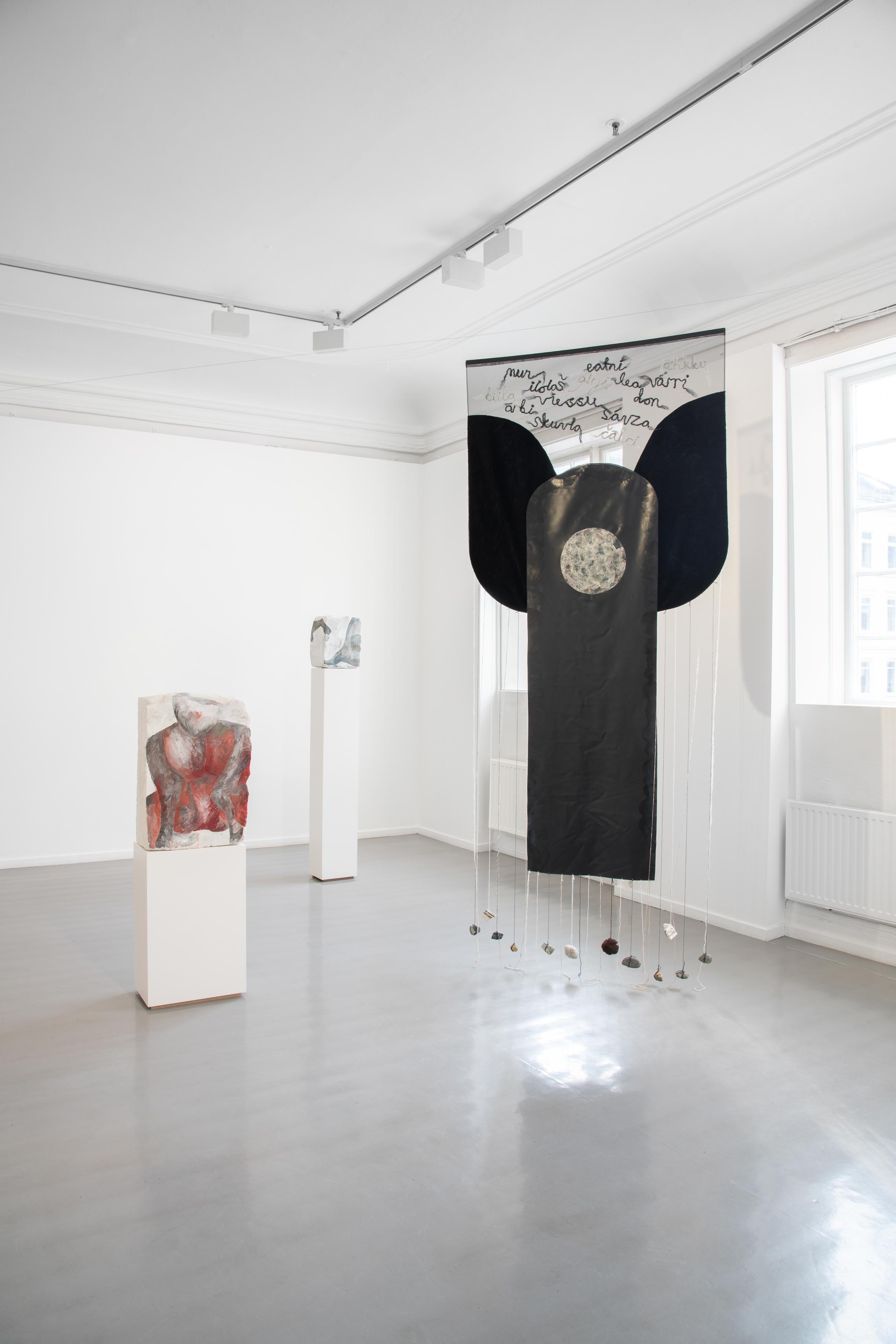 WHERE OTHERS HAD STEPPED THERE WERE TRACES IN US with works by MELANIE KITTI and ELINA WAAGE MIKALSEN at OSLO KUNSTFORENING curated by KOFFI & HØJGAARD [from 20240822 to 20241013] [Photo: Tor S. Ulstein / Kunstdok]