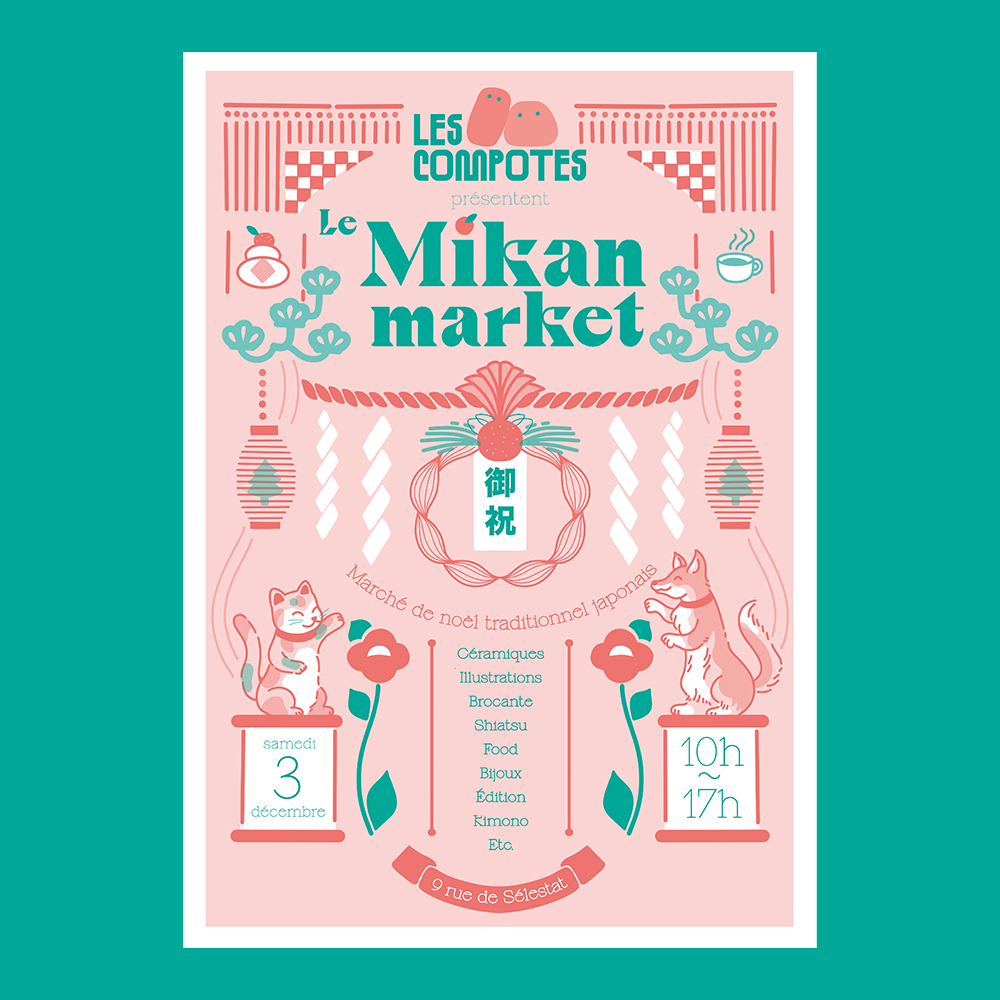 Affiche Mikan market