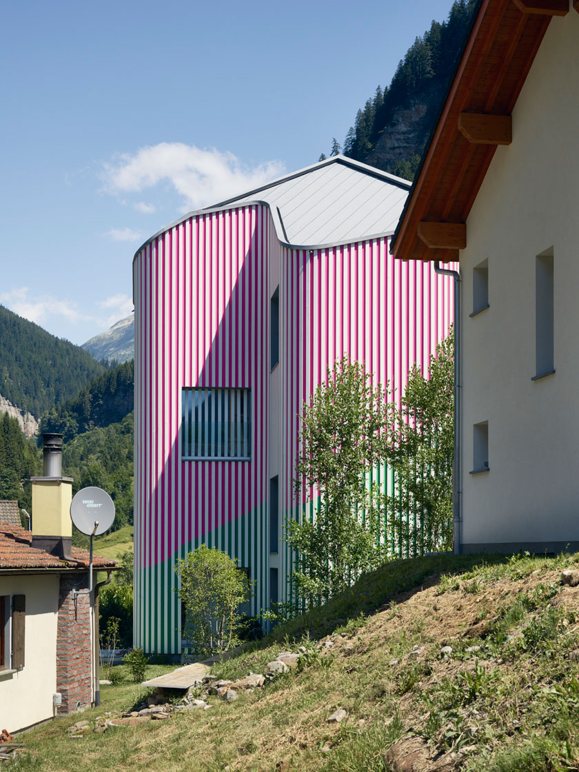 DAVIDE MACULLO & DAVID BUREN - SINUSOIDE PERMANENT WORK IN SITU - ROSSA, SWITZERLAND