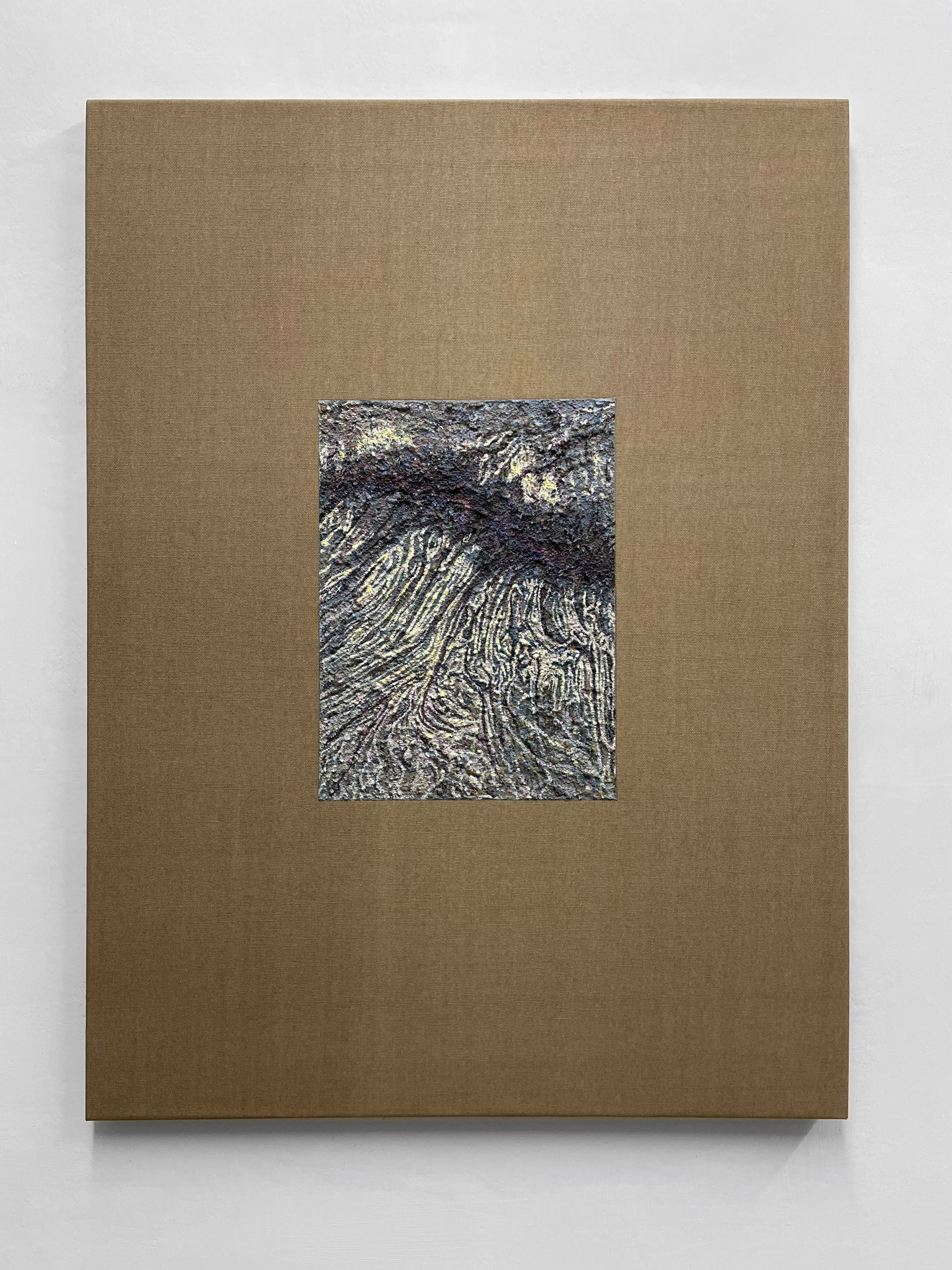 PaintSoil, sand, dust, acrylic, oil on canvas, 80x60 cm, 2025