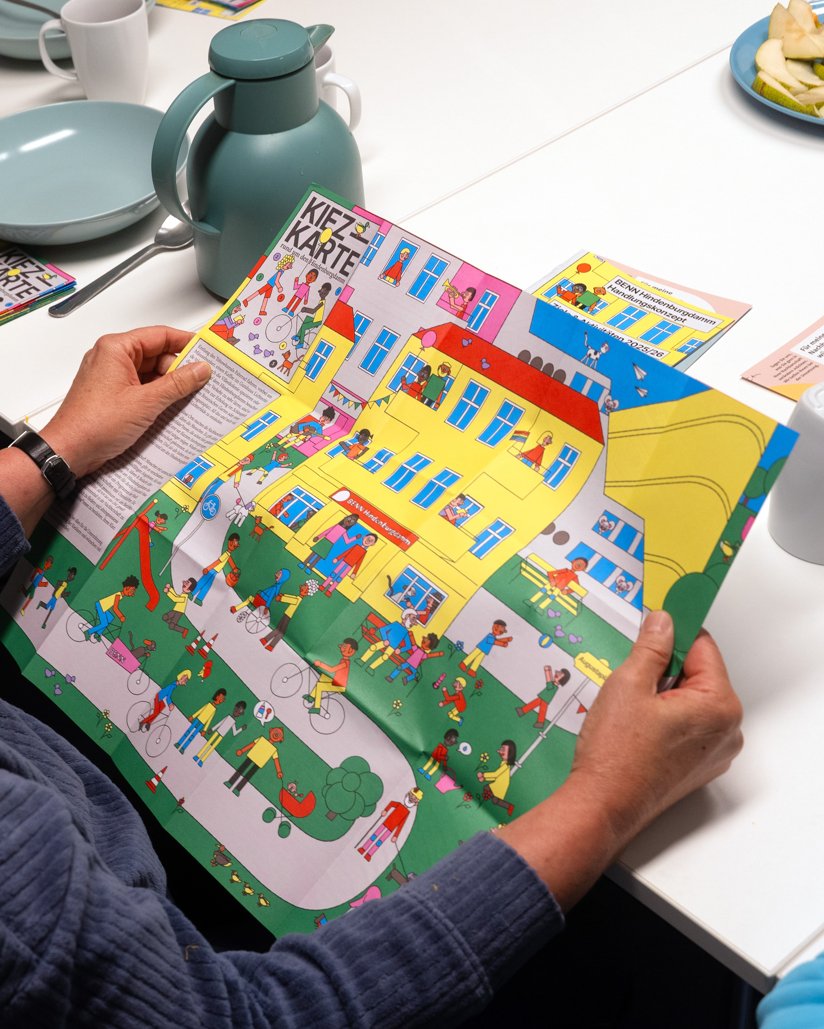 Neighborhood Map and big Illustration for BENN Hindenburgdamm