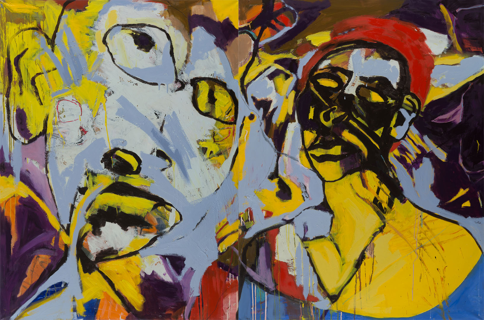 Masks 2018 Oil on canvas 140x180 cm