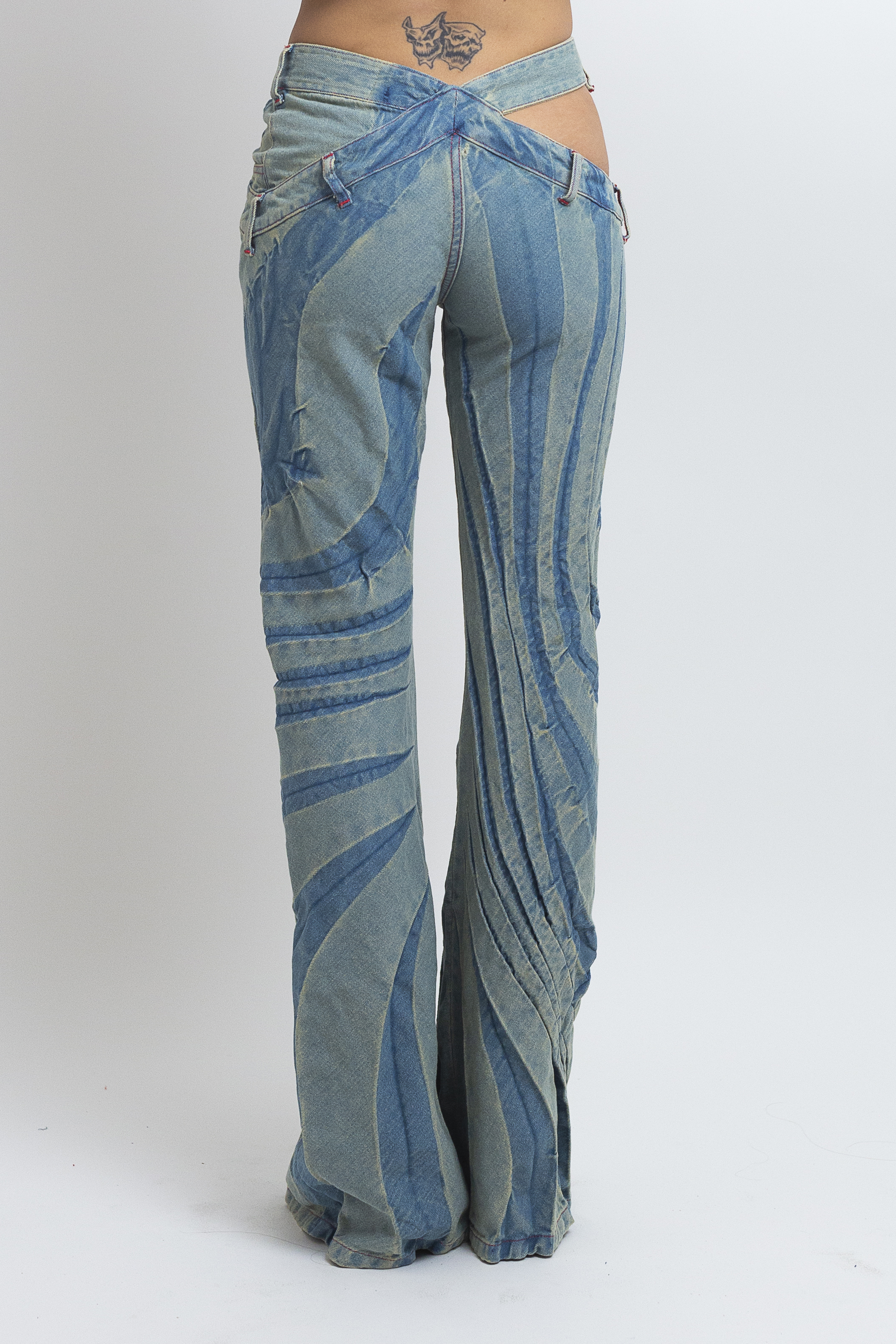 Frosted Tribal bias-cut jeans £350