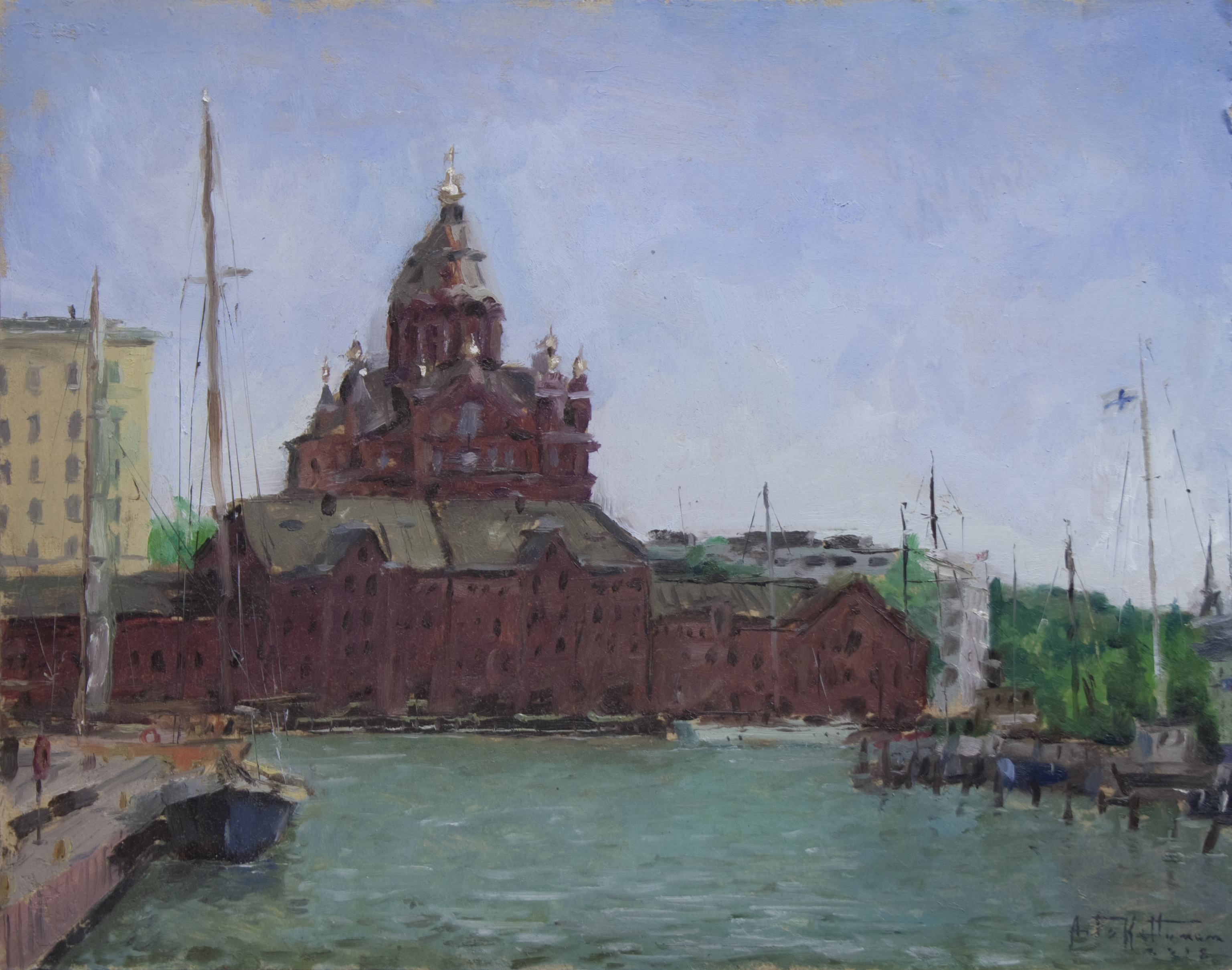 "Uspenskin katedraali", oil, 26x33cm, 2018