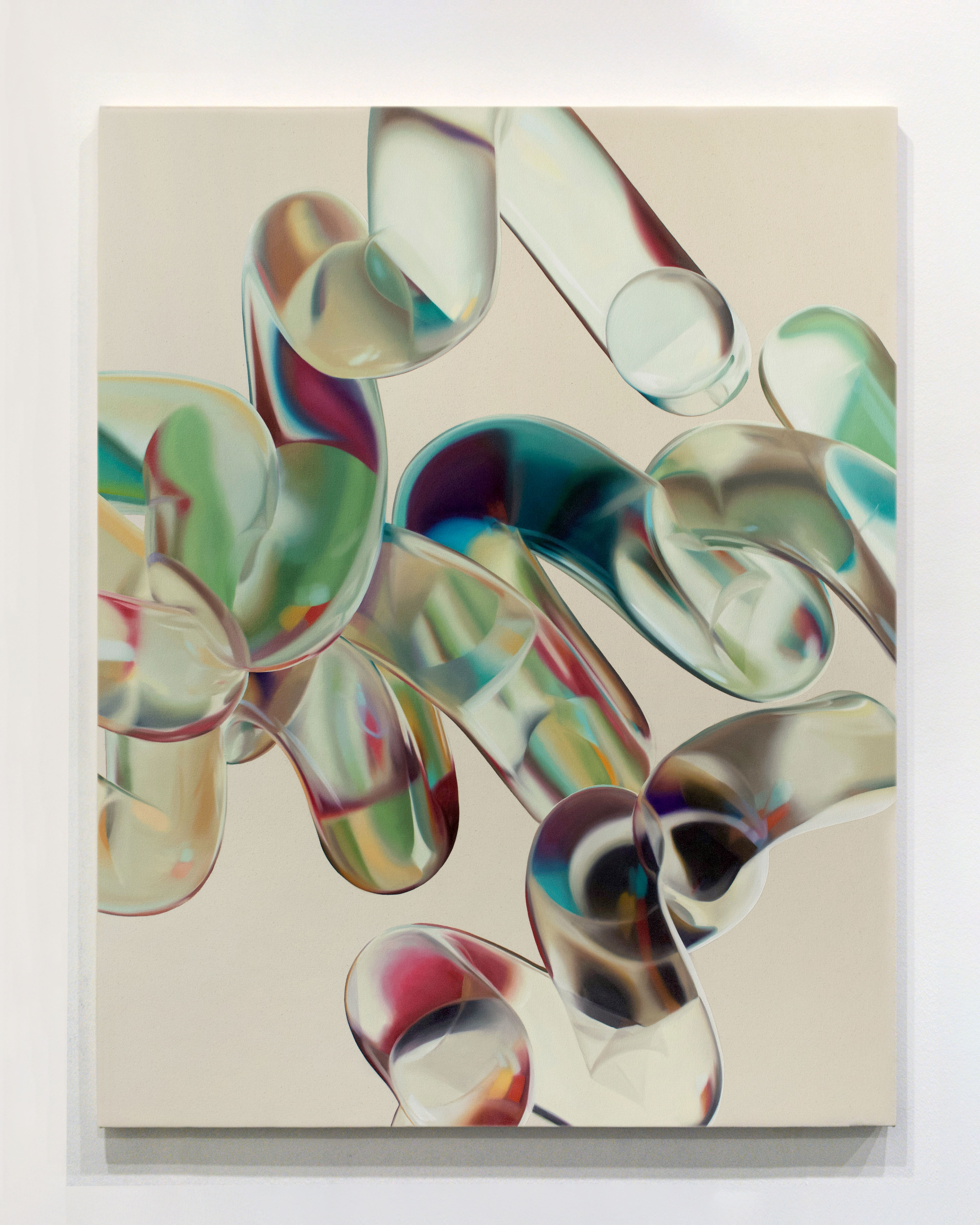 SPLINE_TWIST, 50" x 64" Oil on canvas 2021