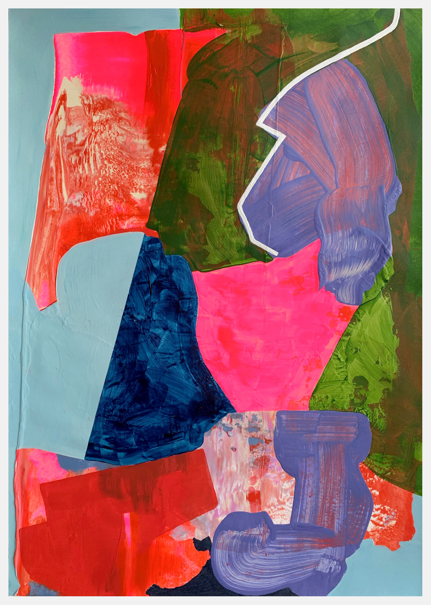 Untitled 596, 2022, Mixed media on paper, 42x29.7cm