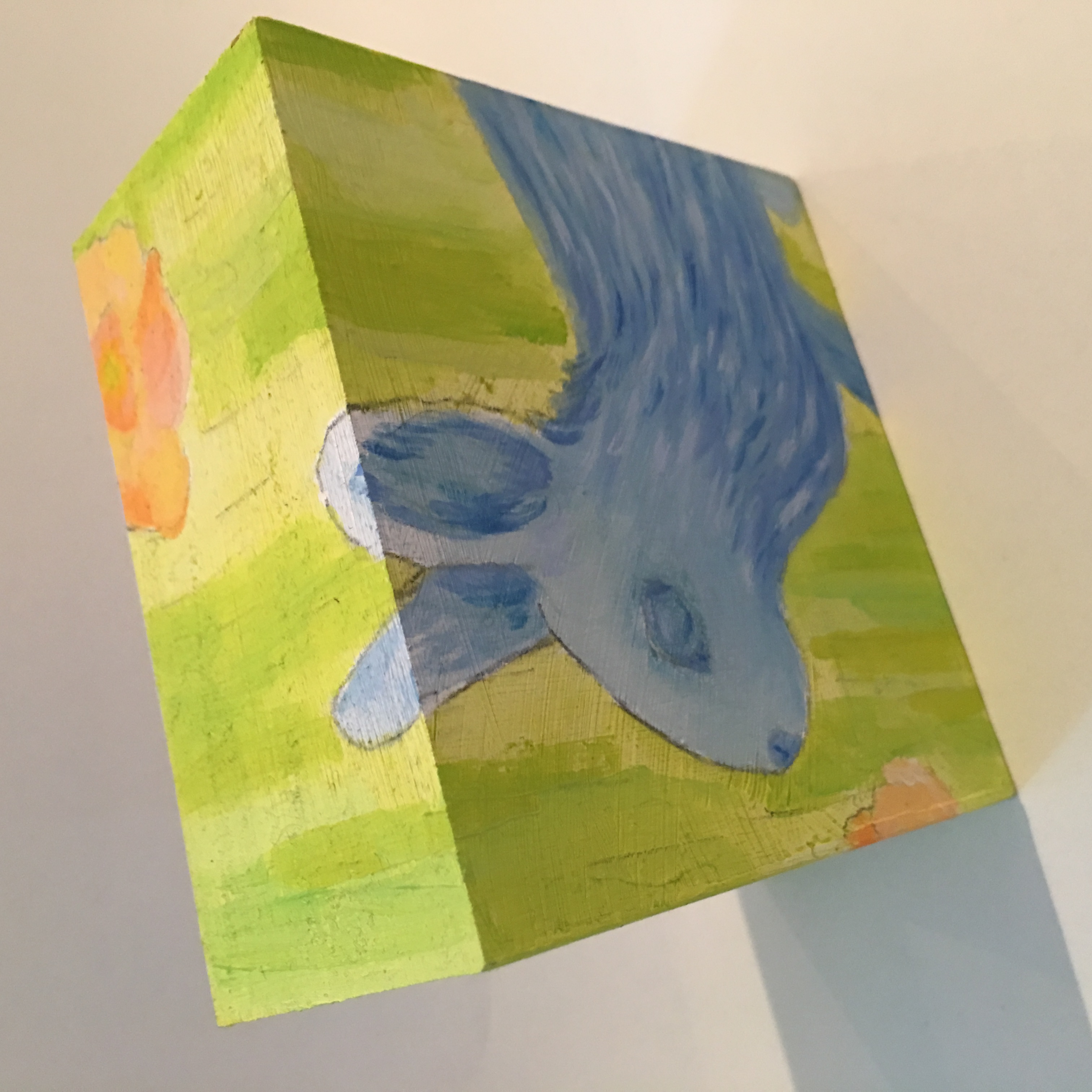 Untitled, SOLD → oil paint on wood box panel