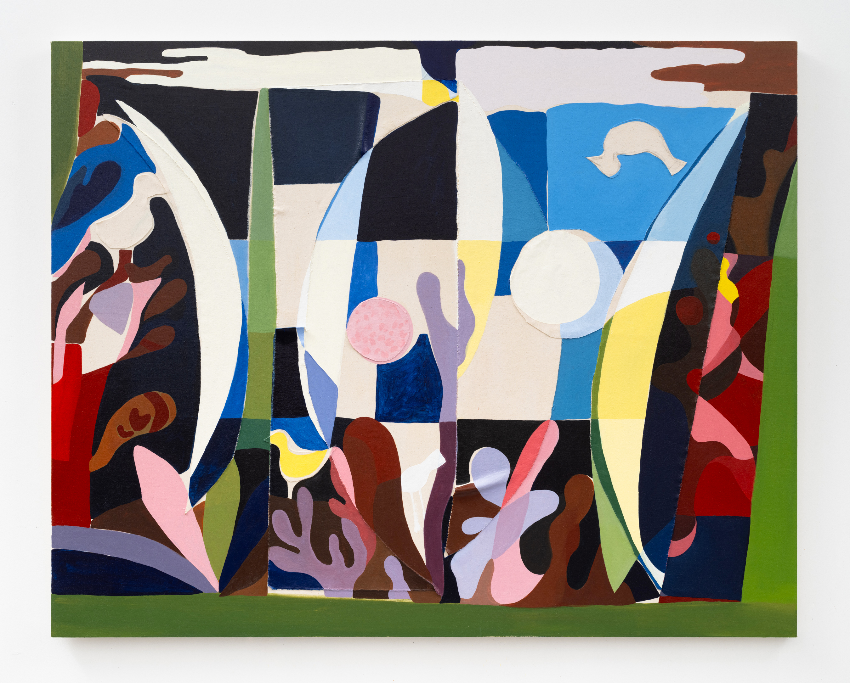 Birdscape, 2025, 48 x 60 in, Acrylic and canvas on canvas