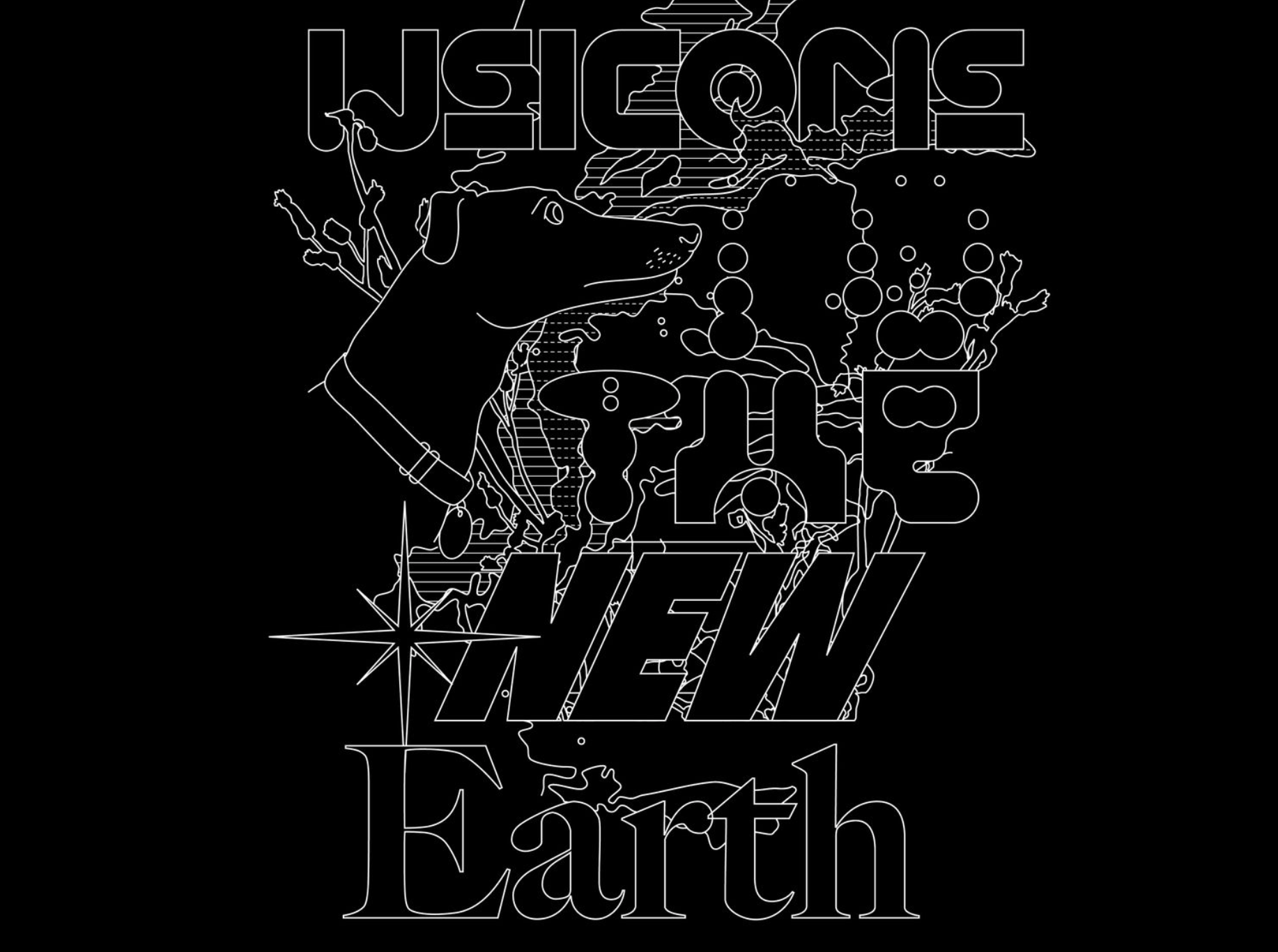 ︎︎︎Welcome To New Earth, with Black Hole Club at Vivid Projects, Birmingham. 12/2021. Designed by Keith Dodds.