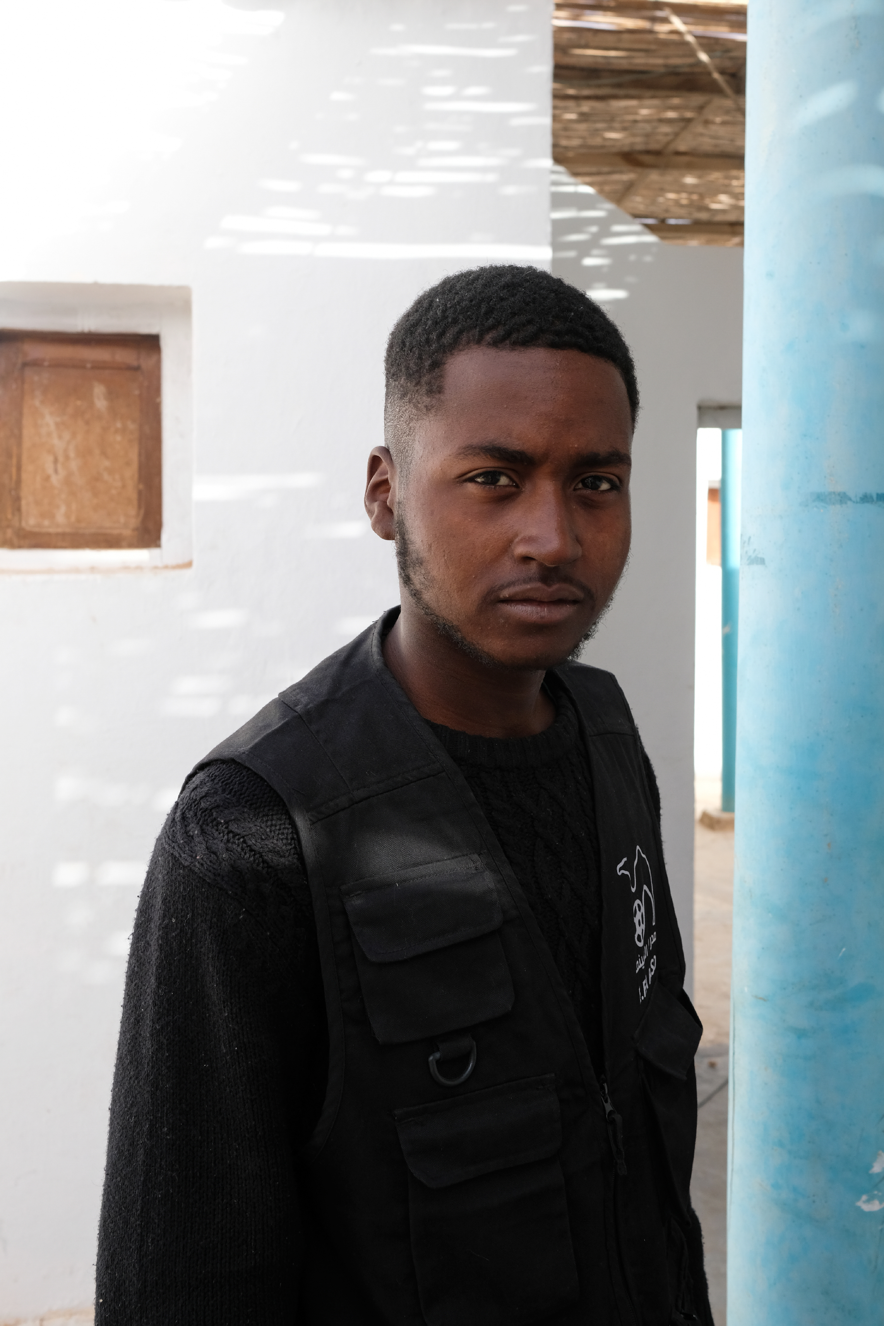 Étudiant à l'école d'audiovisuel Abidin Kaid Saleh (EFA), dans le campement de réfugiés de Boujdour