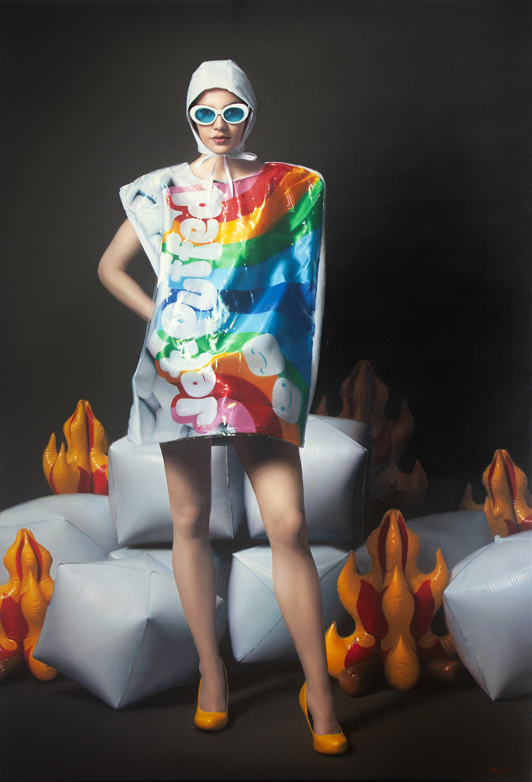 'Marshmallows'. Oil on canvas. 85 x 125cm